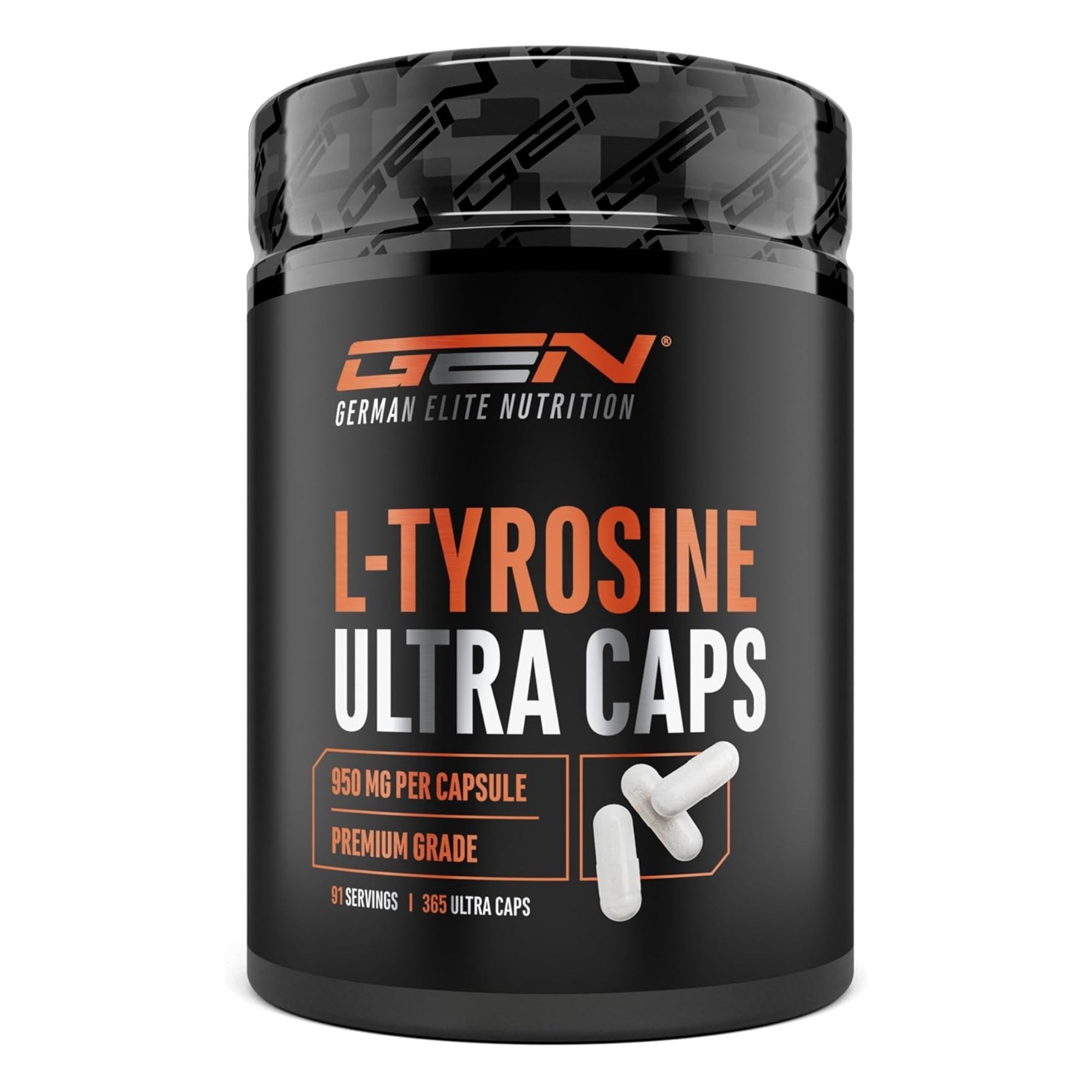 L-Tyrosine Ultra 950mg | 365 Gélules | German Elite Nutrition