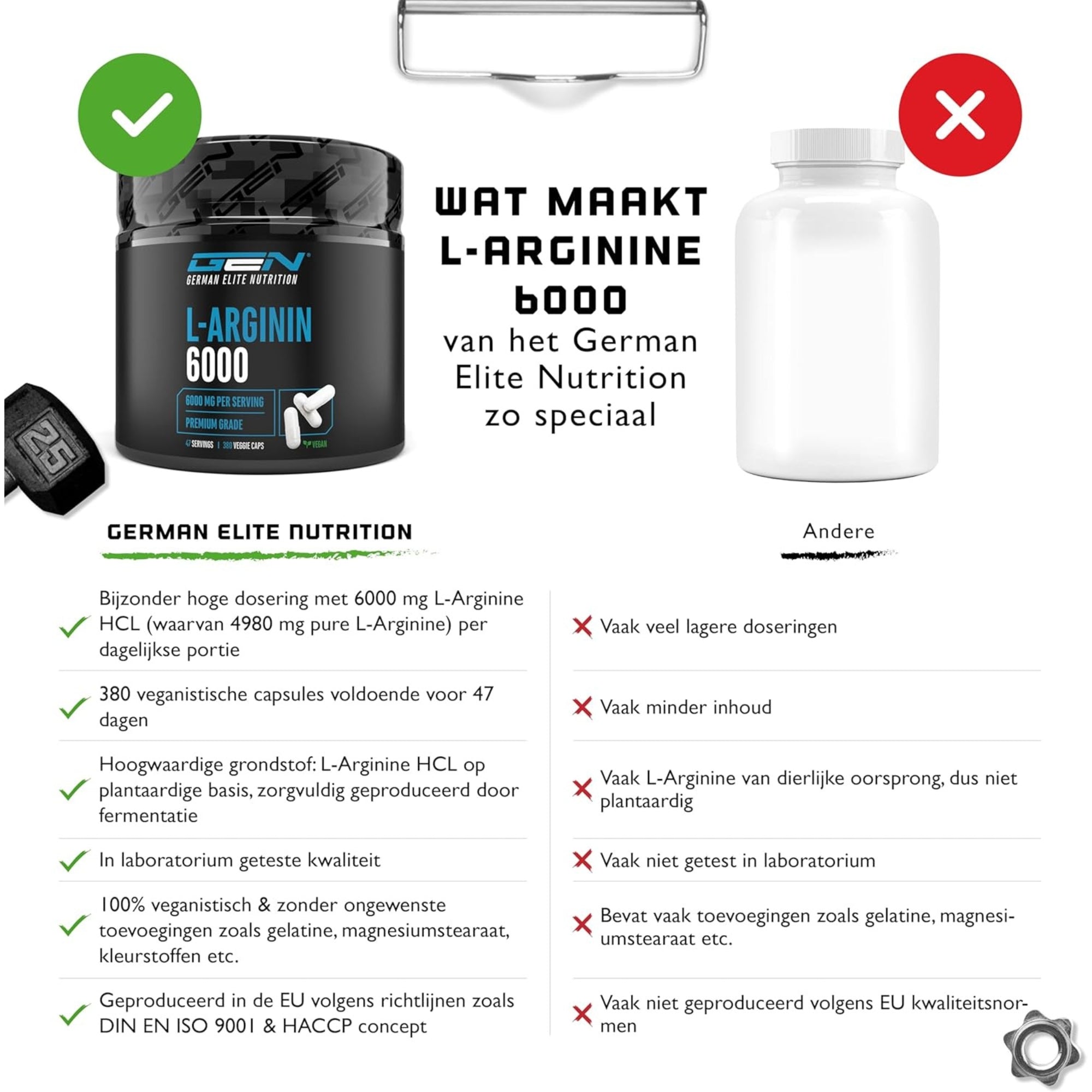 L-arginine 6000 étiquette GEN