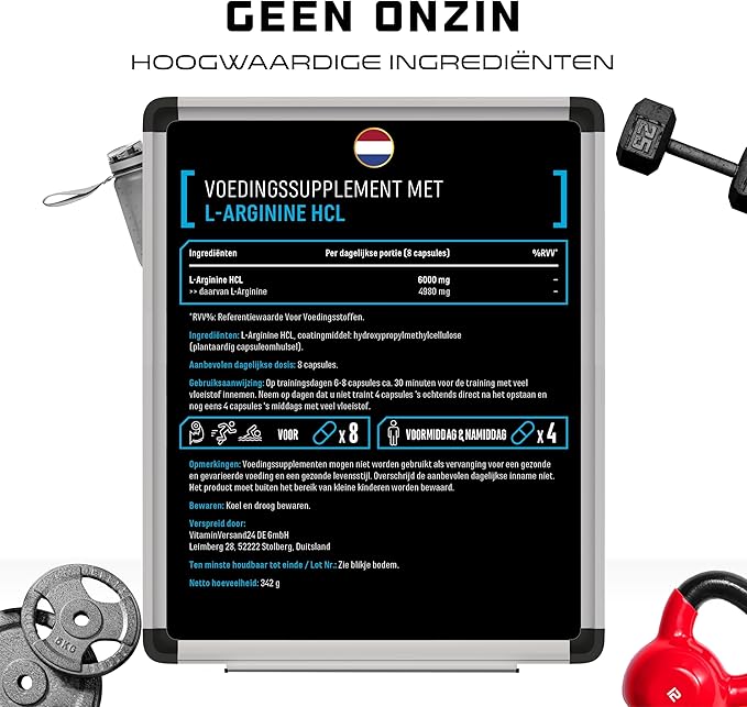 L-arginine 6000 étiquette multilingue GEN