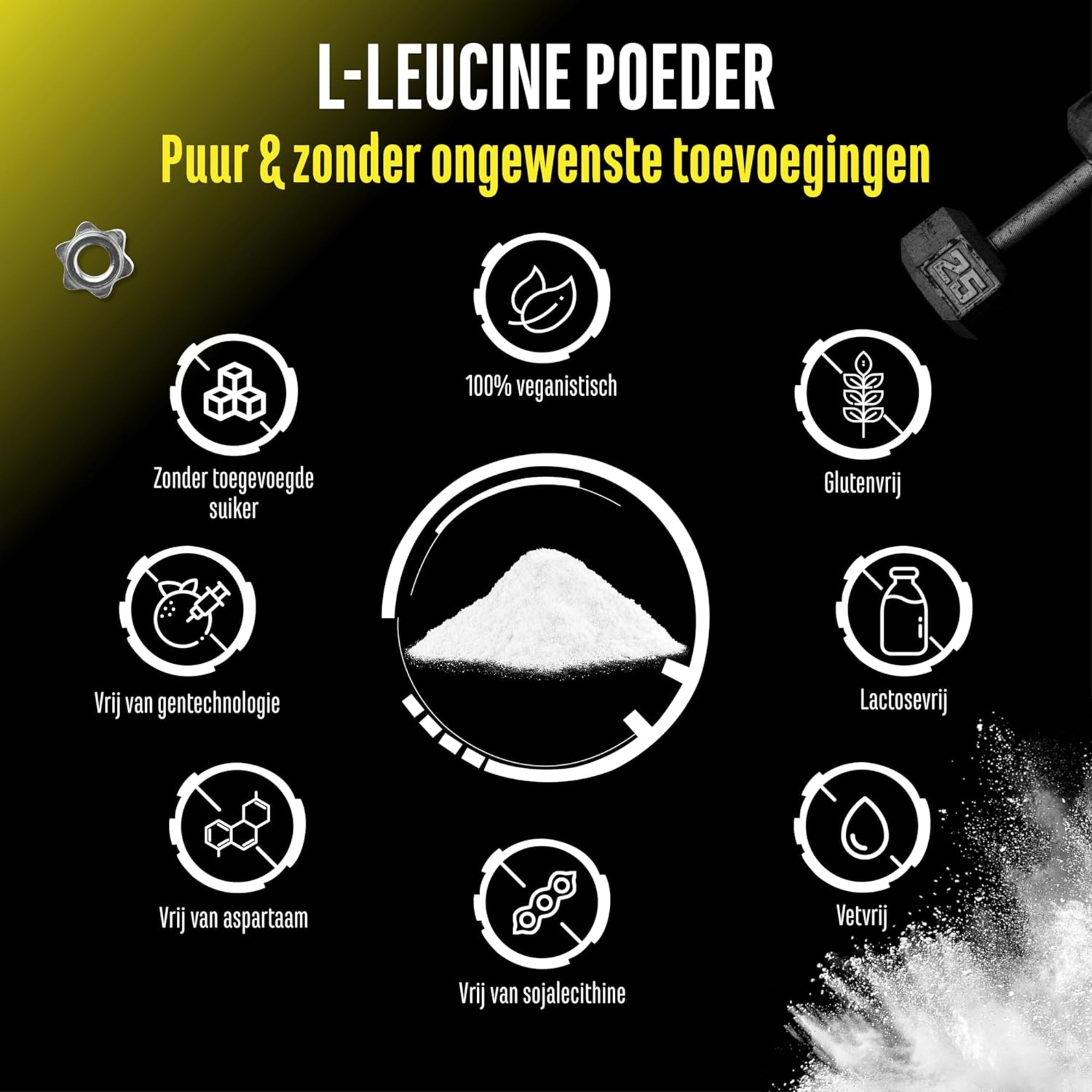 L-Leucine Powder 5000mg | 500 g | German Elite Nutrition