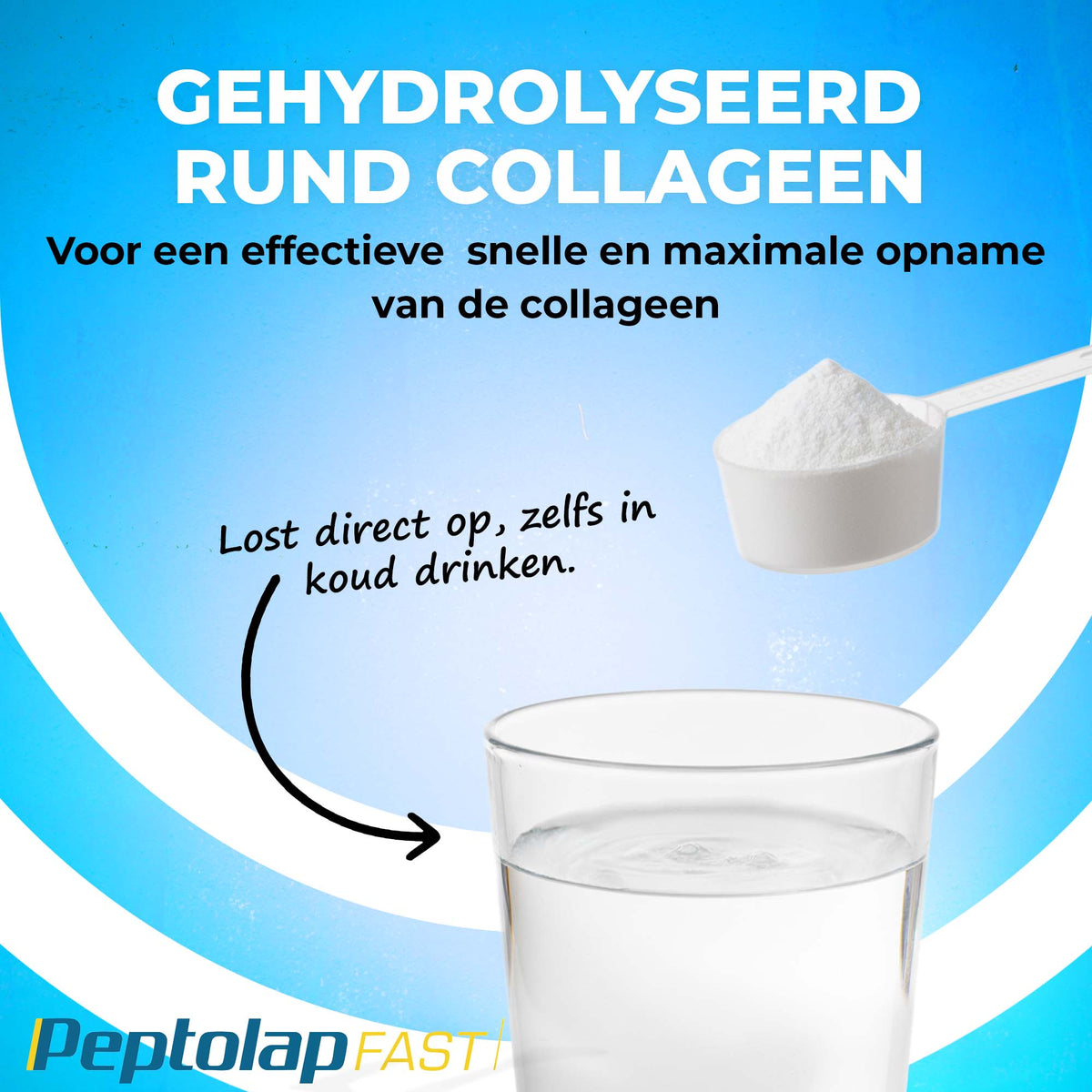 LUTO Peptolap Fast collagène bovin hydrolysé - se dissout instantanément même dans une boisson froide