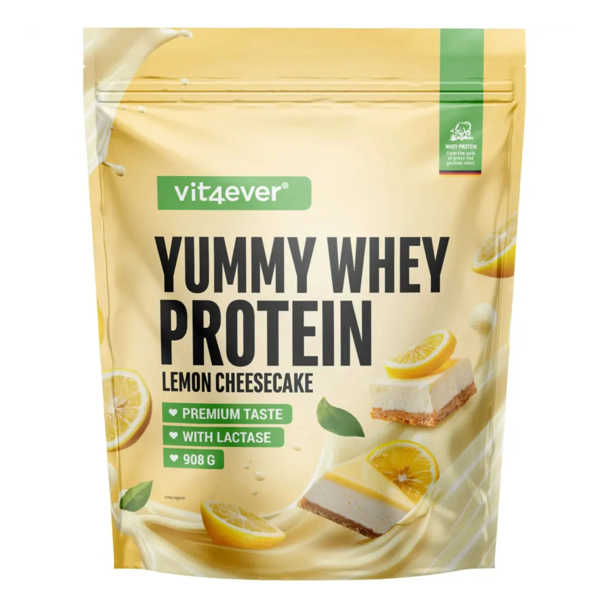 Vit4ever Yummy Whey Protein Lemon Cheesecake shake protéiné 908 grammes
