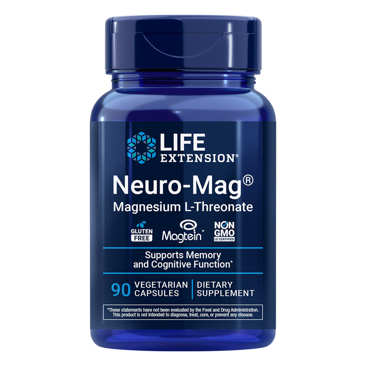 Neuro-Mag Magnésium L-Thréonate - 90 gélules - Life Extension