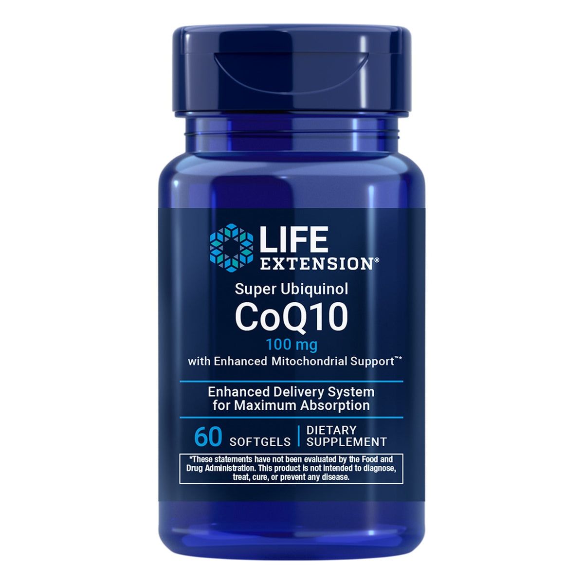 Super Ubiquinol CoQ10 100mg - 60 softgels - Life Extension