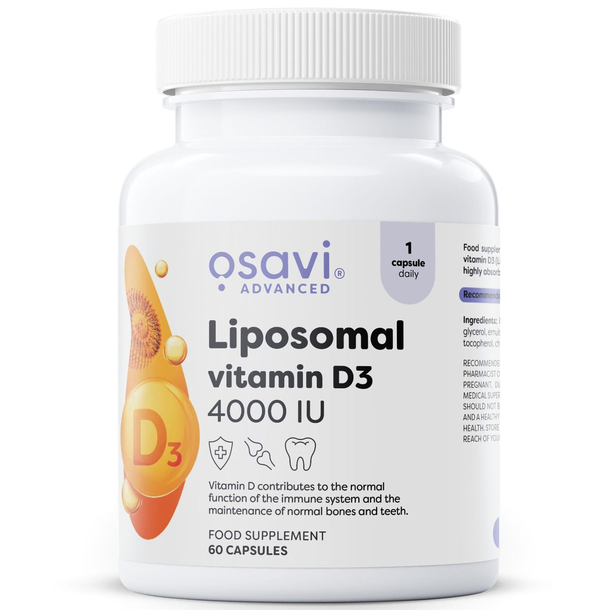 Osavi Vitamine D3 Liposomale 4000 UI (Liposovit-D3) - 60 gélules complément de vitamines | acheter en France