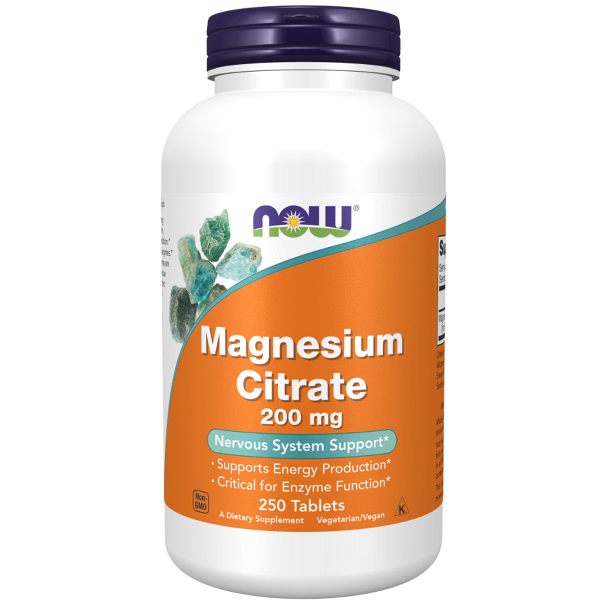 Citrate de Magnésium 200 mg | 250 comprimés | NOW Foods