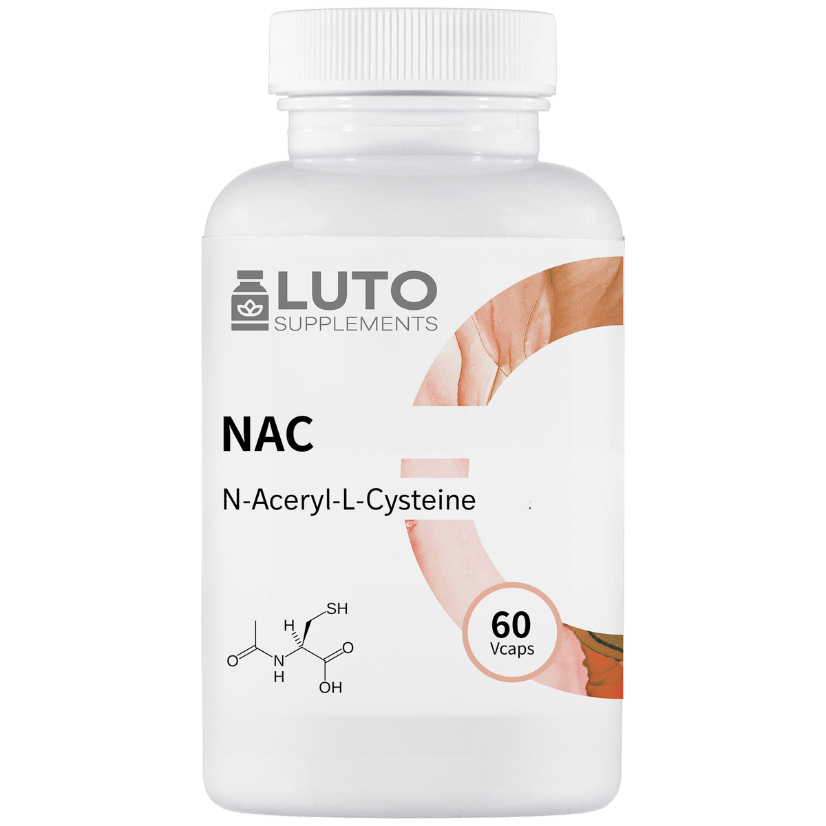 LUTO Supplements NAC N-Acétyl-L-Cystéine 900mg 60 gélules avec choline, silicium et biotine
