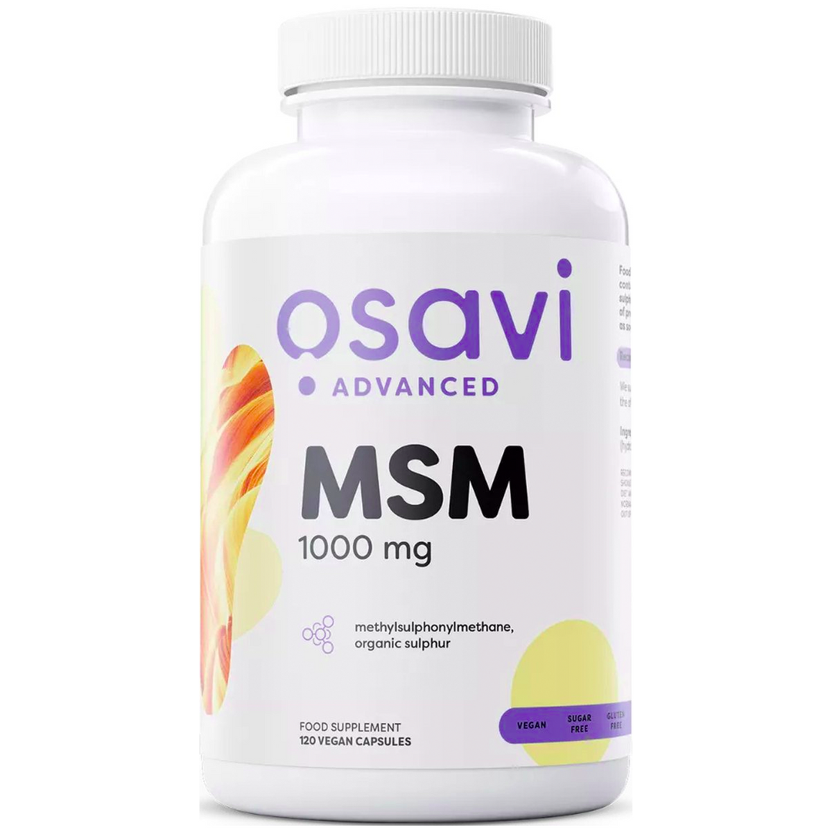 Osavi MSM 2000 mg méthylsulfonylméthane - 120 gélules véganes au soufre organique | acheter en France