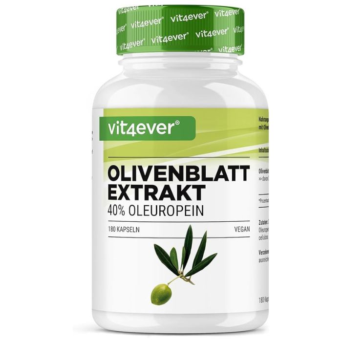 Vit4ever Extrait de feuille d'olivier 650mg (40% oleuropéine) 180 gélules - complément à base de plantes | acheter en France