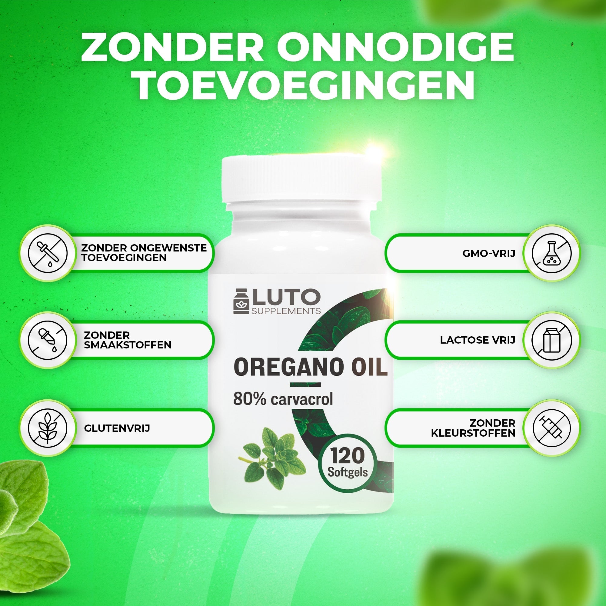 LUTO Oregano Oil sans ajouts inutiles - sans gluten, sans OGM et sans arômes