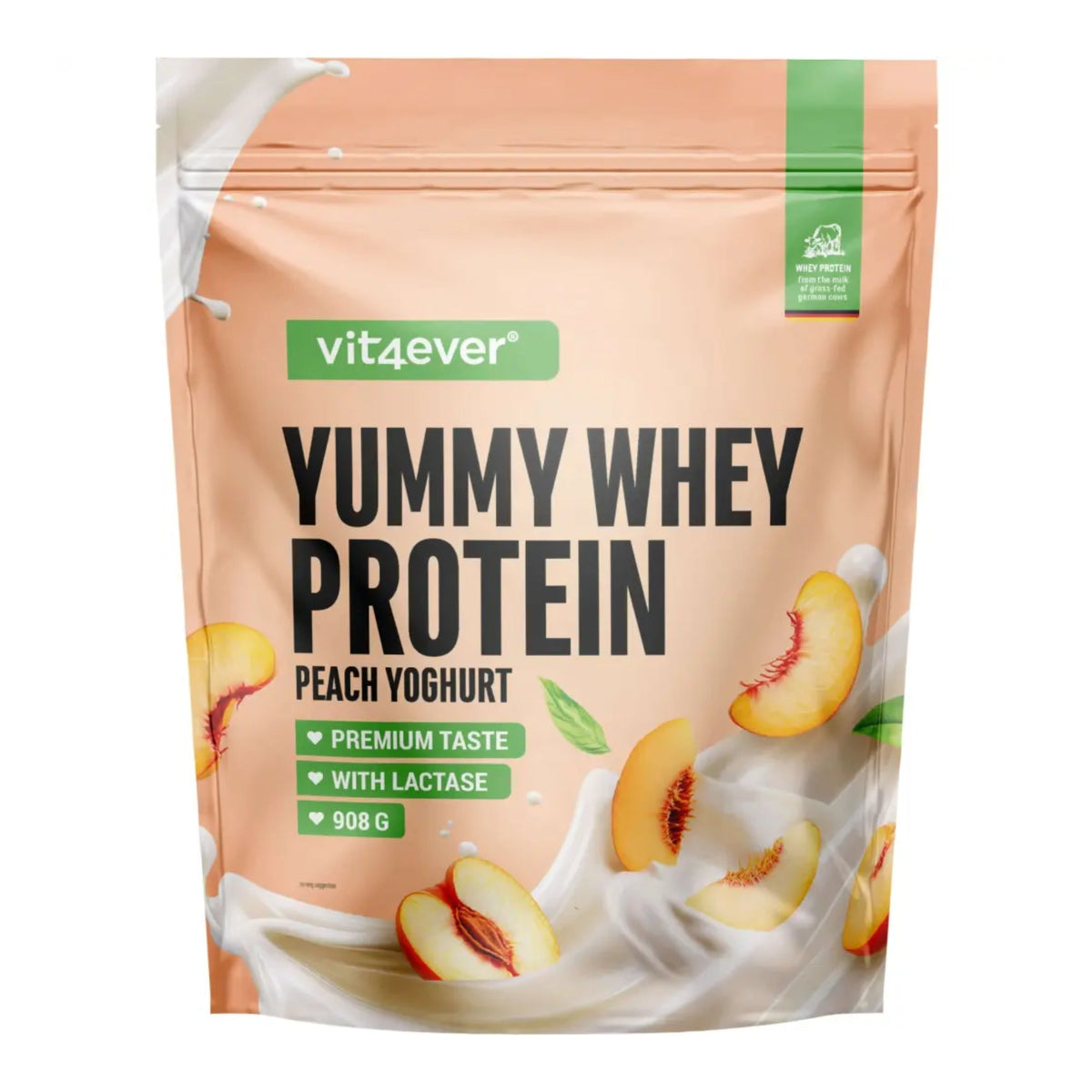 Yummy Whey Protein Peach Yoghurt | 908 g | Vit4ever