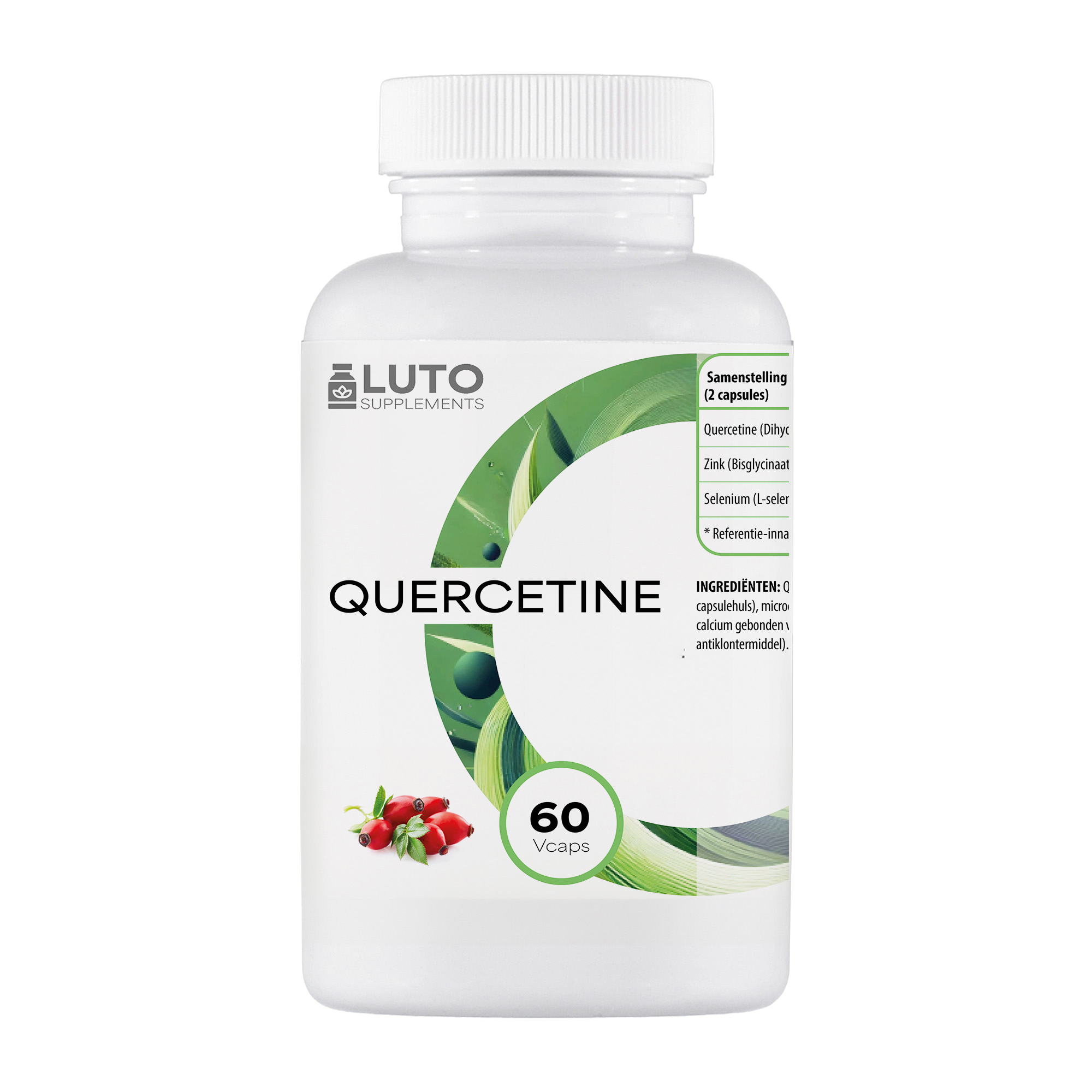 LUTO Supplements Quercétine 500mg avec zinc et sélénium 60 gélules vegan
