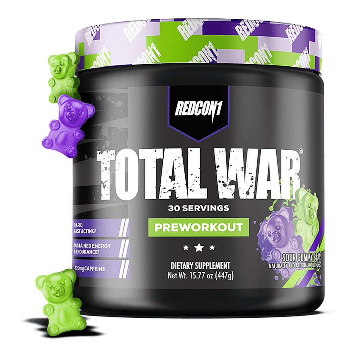 Total War Pré-Workout Sour Gummy Bear - Redcon1