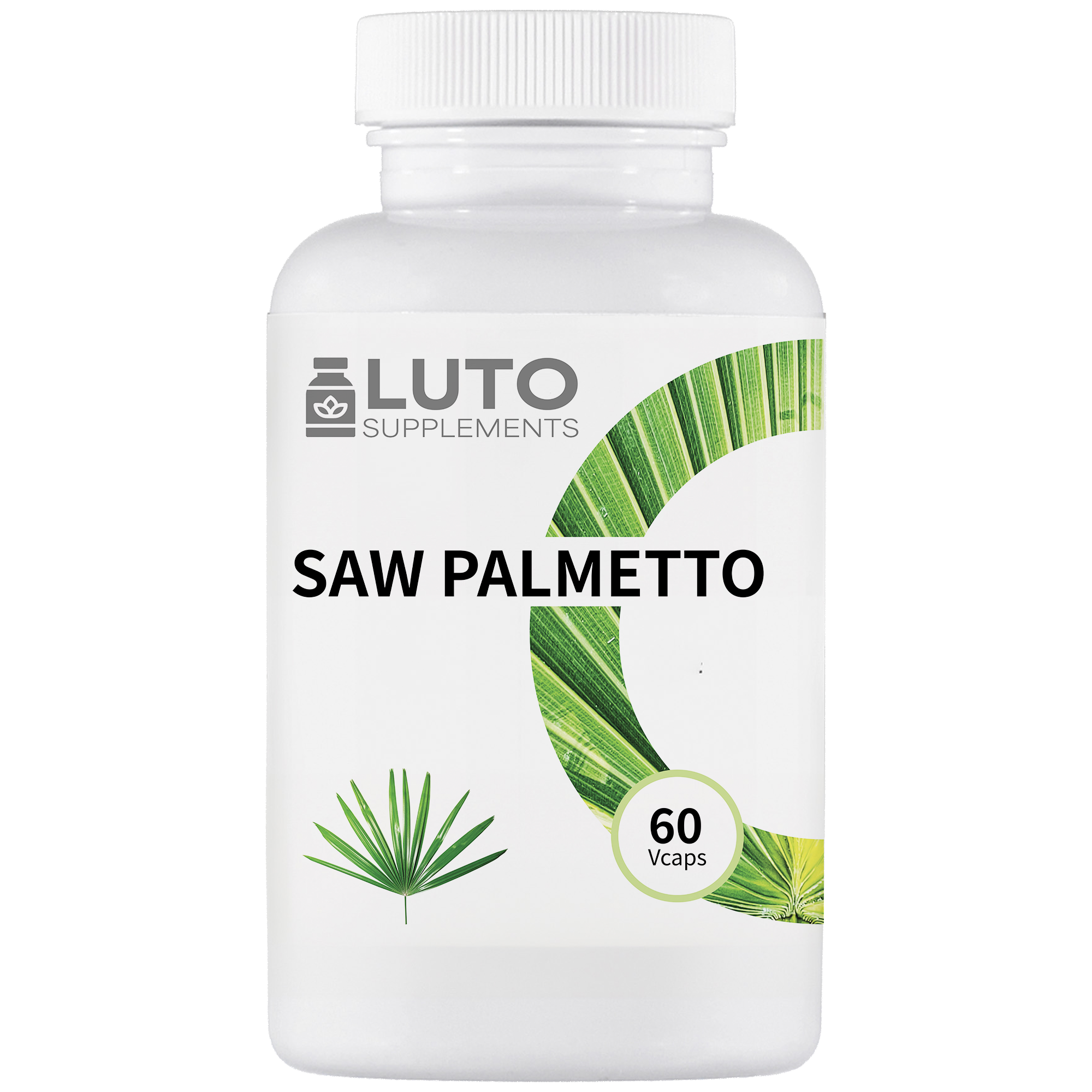 LUTO Supplements Saw Palmetto palmier nain 320mg avec zinc 60 gélules végétales