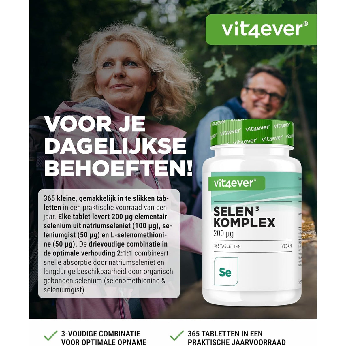 Vit4ever Selenium Complex 200µg - complément à base de plantes sans ajouts inutiles