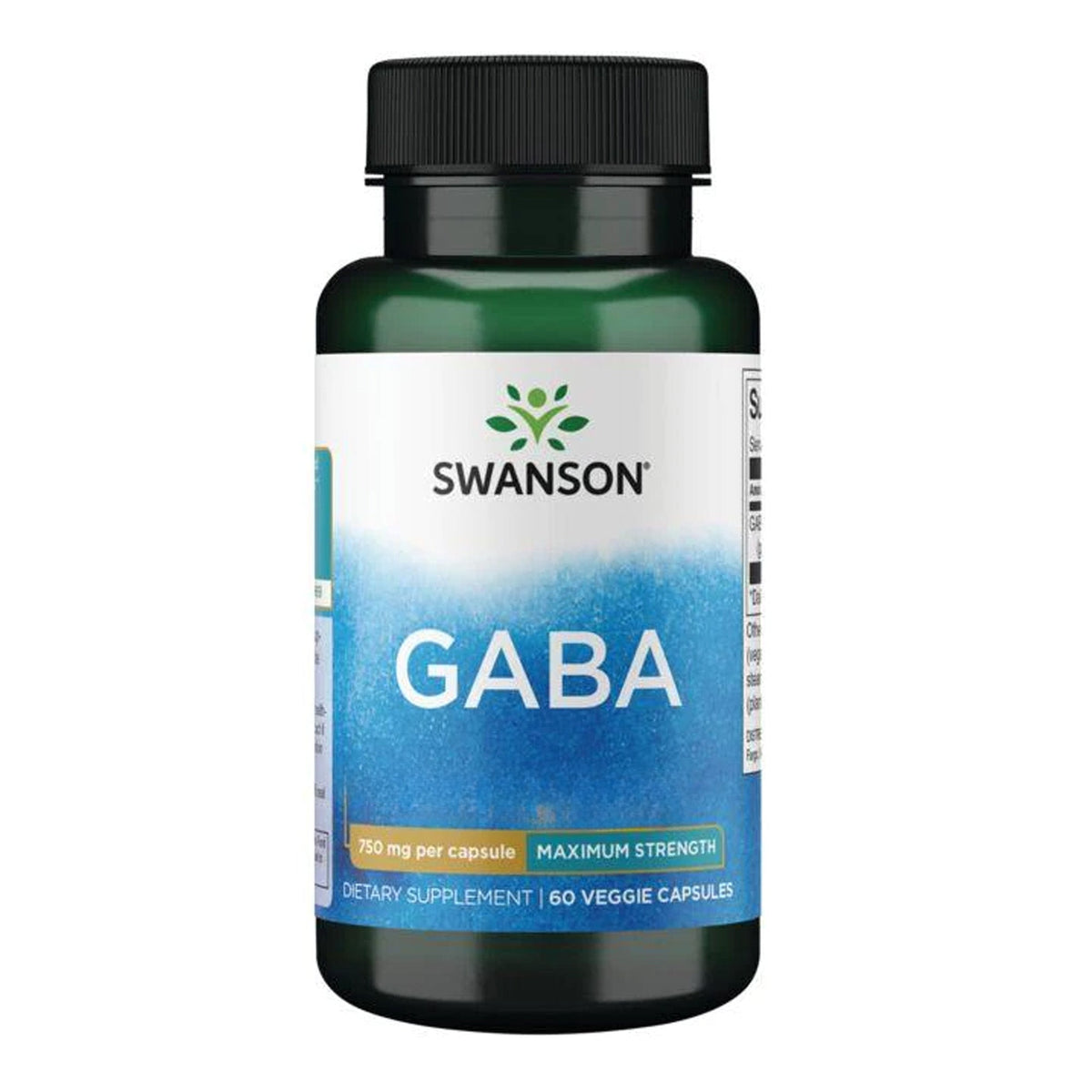 Swanson GABA Force Maximale 750 mg 60 gélules - complément alimentaire