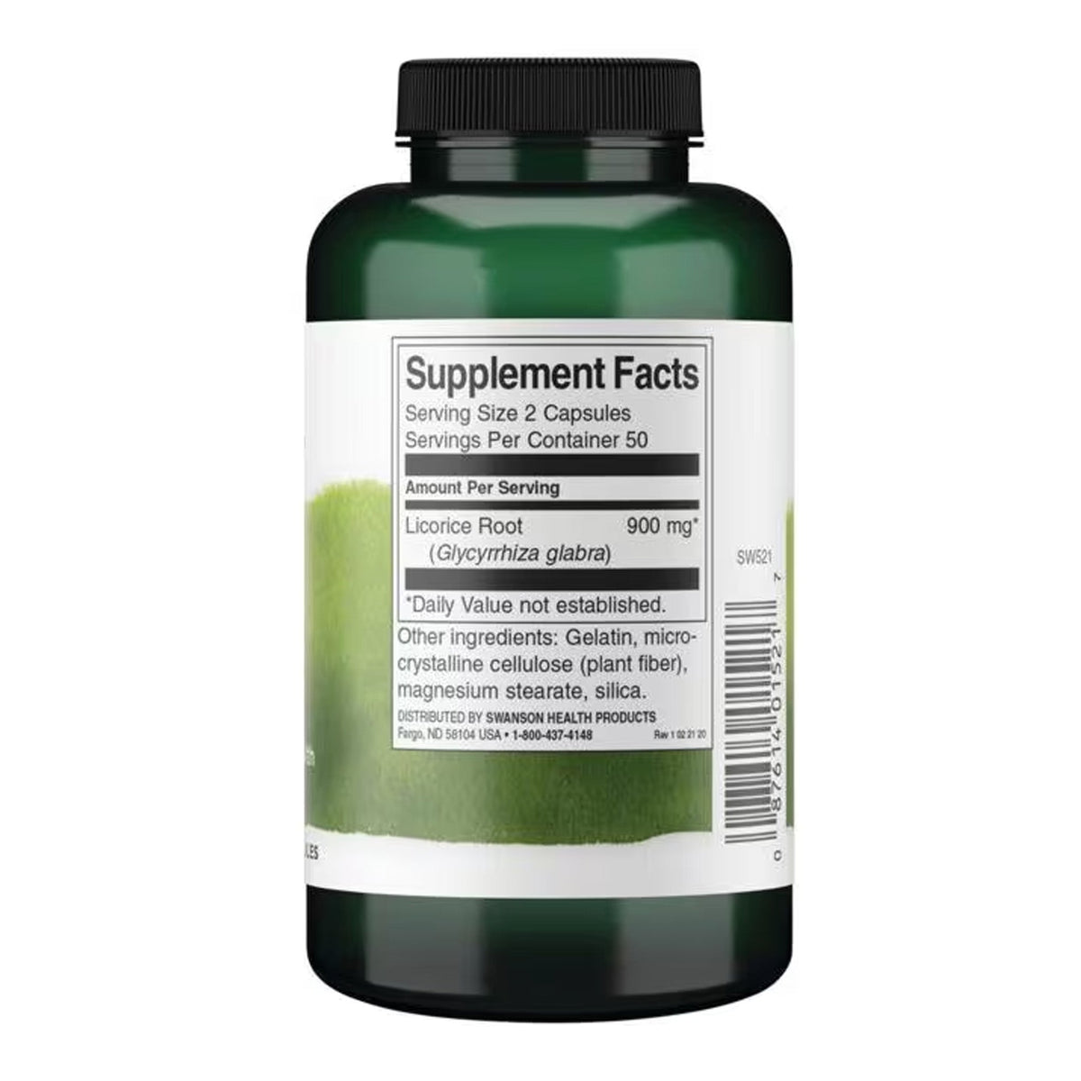 Swanson Racine de réglisse 450 mg 100 gélules - complément alimentaire