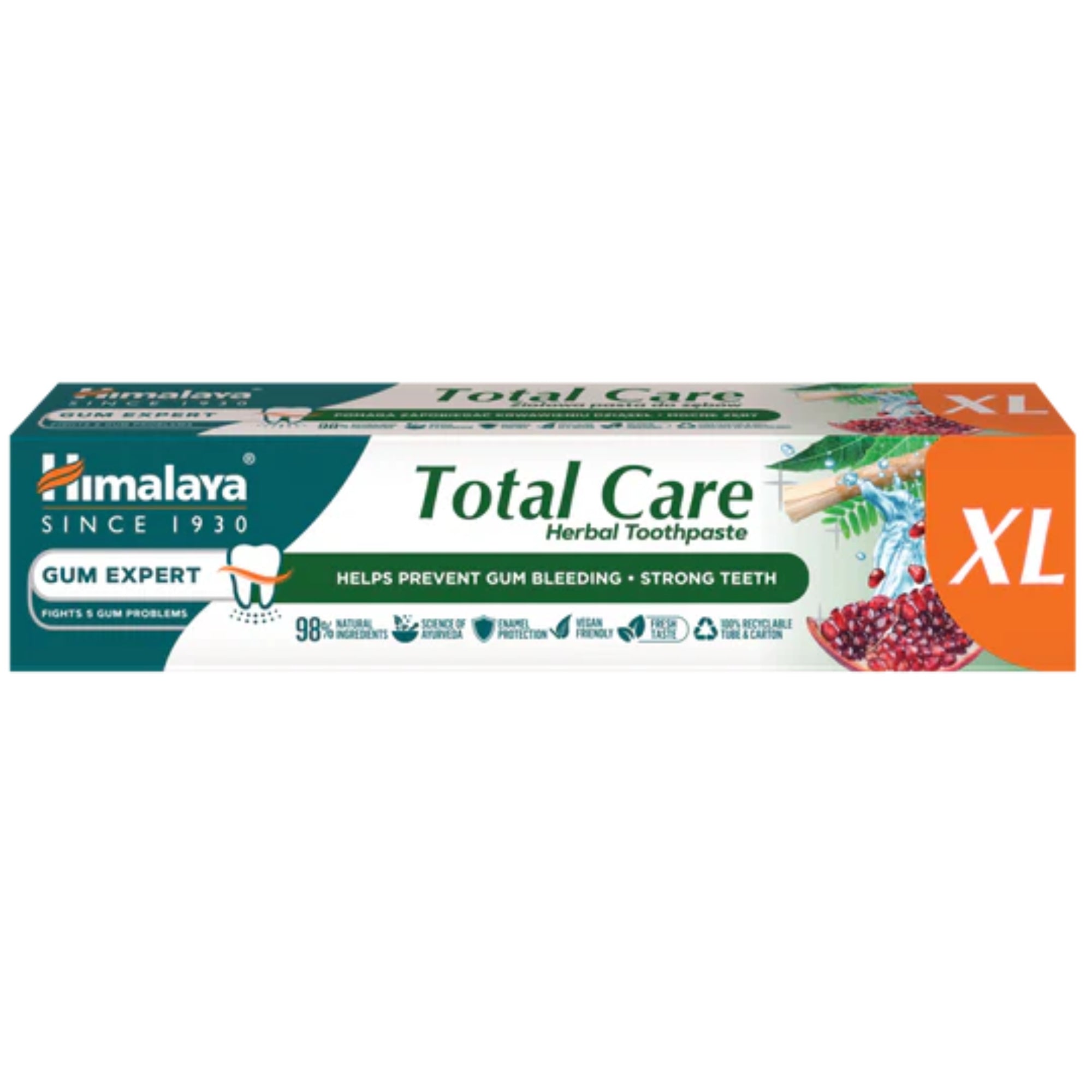 Himalaya Dentifrice aux Herbes Total Care 100 ml - dentifrice ayurvédique avec miswak, Triphala et fluor naturel