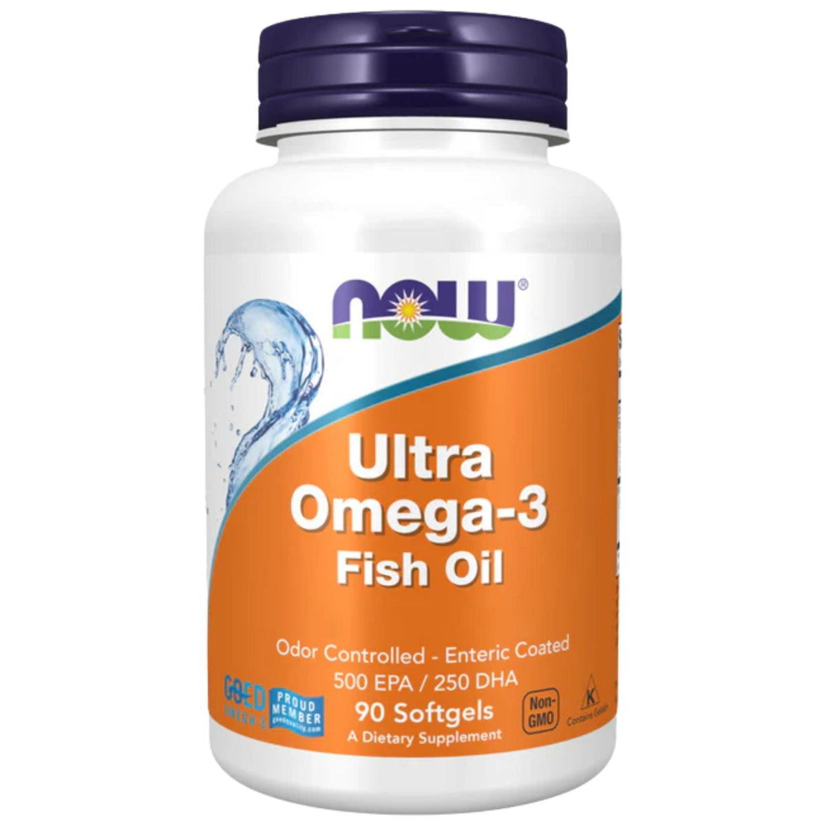 Ultra Oméga-3 Huile de Poisson 90 capsules molles NOW