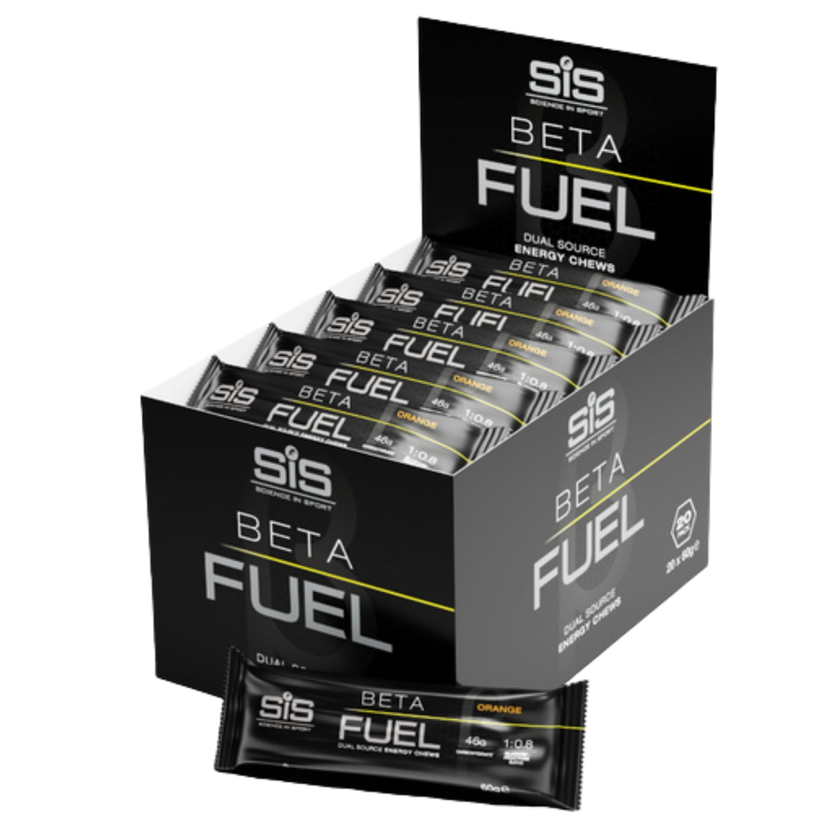 SiS Beta Fuel Energy Chew Bar Orange emballage 20 pièces