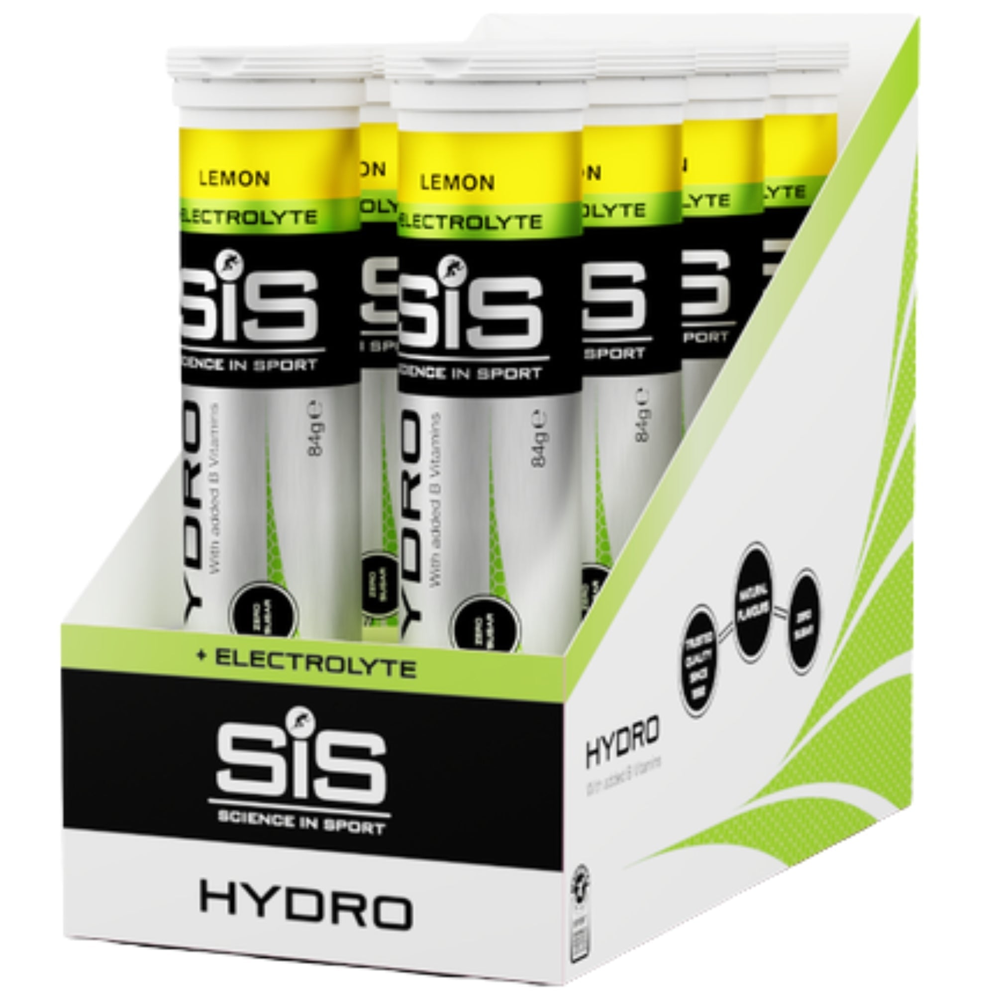 SiS Hydro Tablets Citron 8 tubes - comprimés effervescents aux électrolytes avec 345 mg de sodium