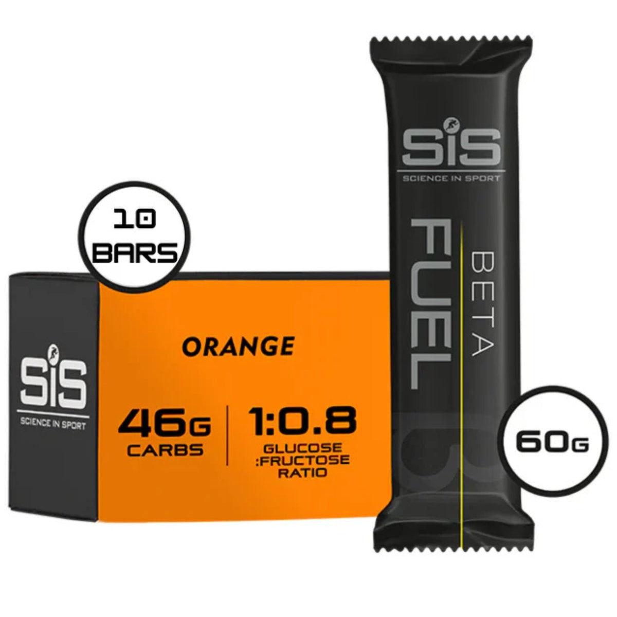 SiS Beta Fuel Energy Chew Bar Orange emballage 10 pièces