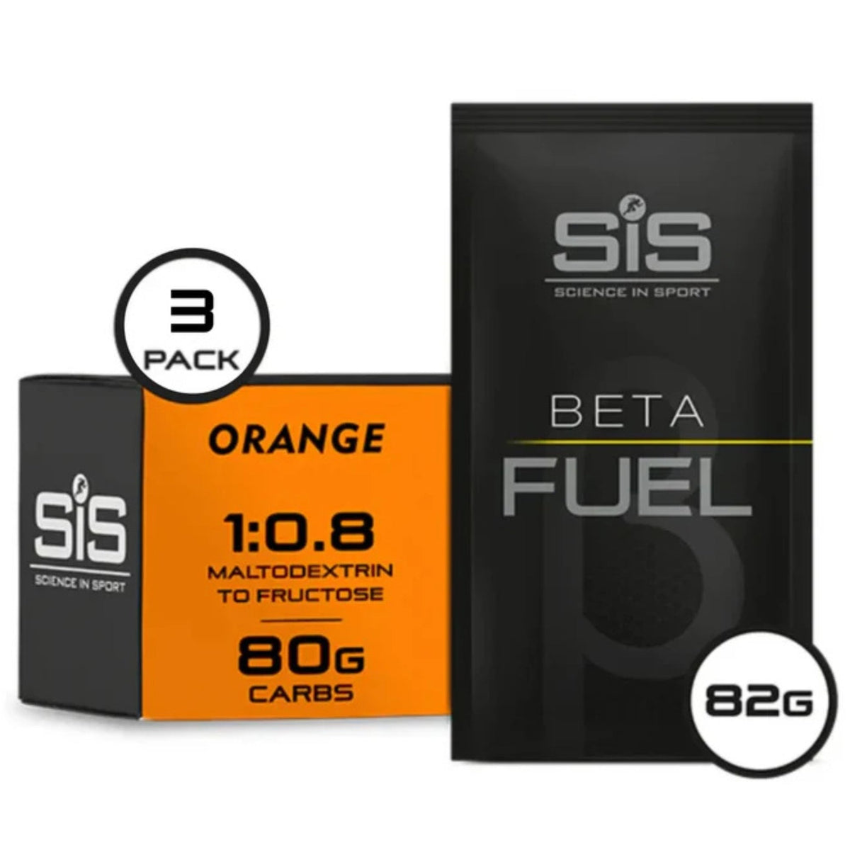 SiS Beta Fuel 80 Sachet Orange emballage 3 pièces