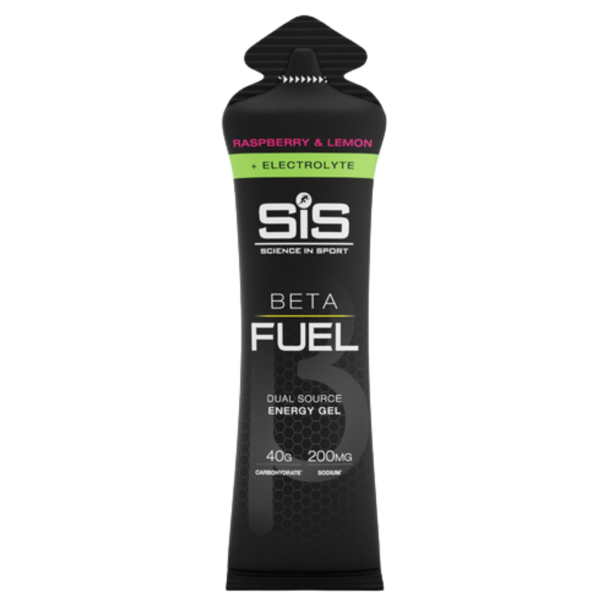 SIS Beta Fuel Electrolyte Gel sachet 60ml recto - gel énergétique dual source avec 40g de glucides et 200mg de sodium