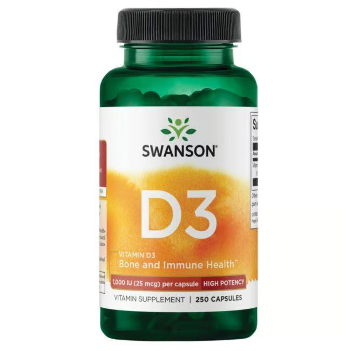 Swanson Vitamin D3 1.000IU 250 gélules - complément alimentaire | acheter en France