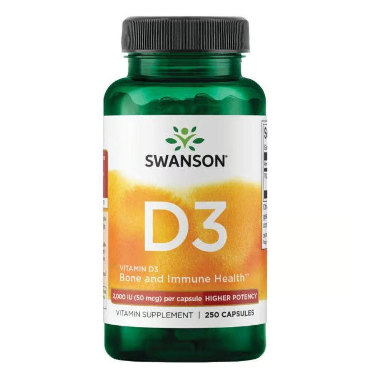 Swanson Vitamin D3 2.000IU 250 gélules - complément alimentaire | acheter en France