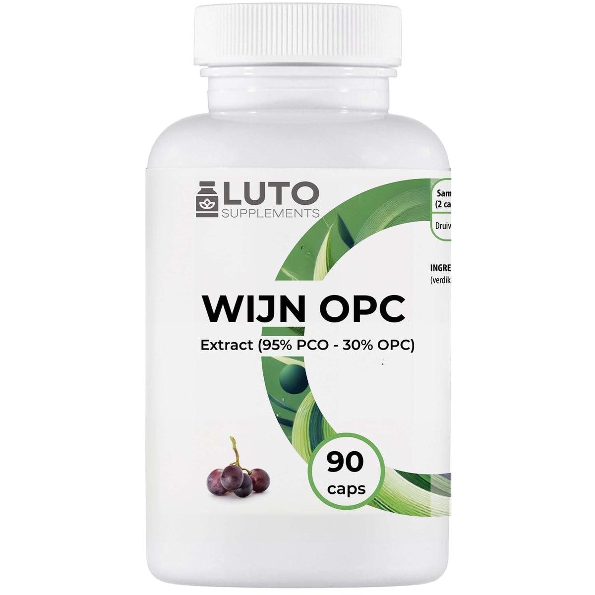 LUTO Supplements Vin OPC pot de 90 capsules - extrait de pépins de raisin 95% PCO et 30% OPC | acheter en France