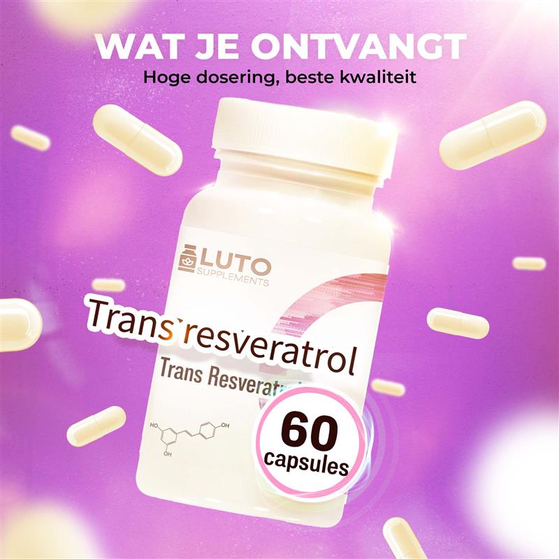Qualité premium LUTO Resvératrol - vegan, ingrédients 100% naturels, sans parfums ni colorants artificiels