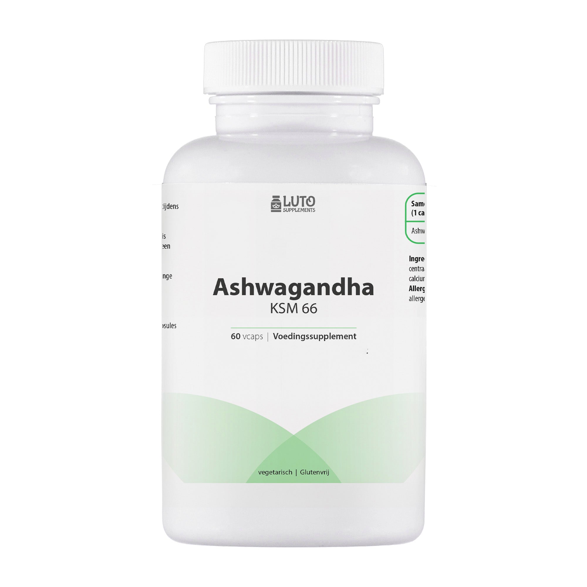LUTO Supplements Ashwagandha KSM-66 300 mg 60 gélules vegan complément végétal | acheter aux Pays-Bas et en Belgique