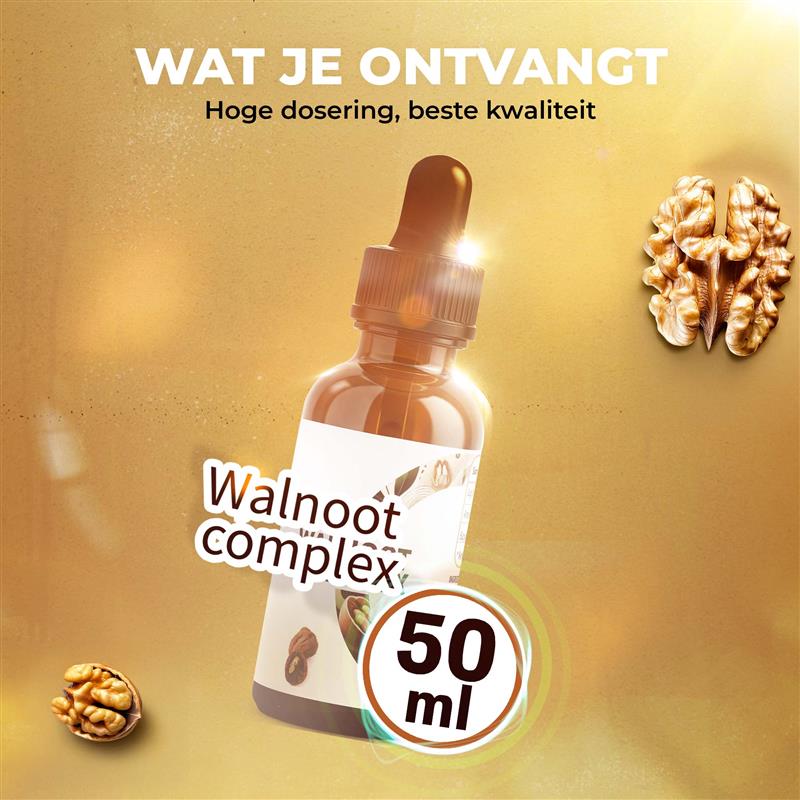 LUTO Complexe de Noix flacon 50 ml avec noix - gouttes fortement dosées pour 6 mois d'utilisation
