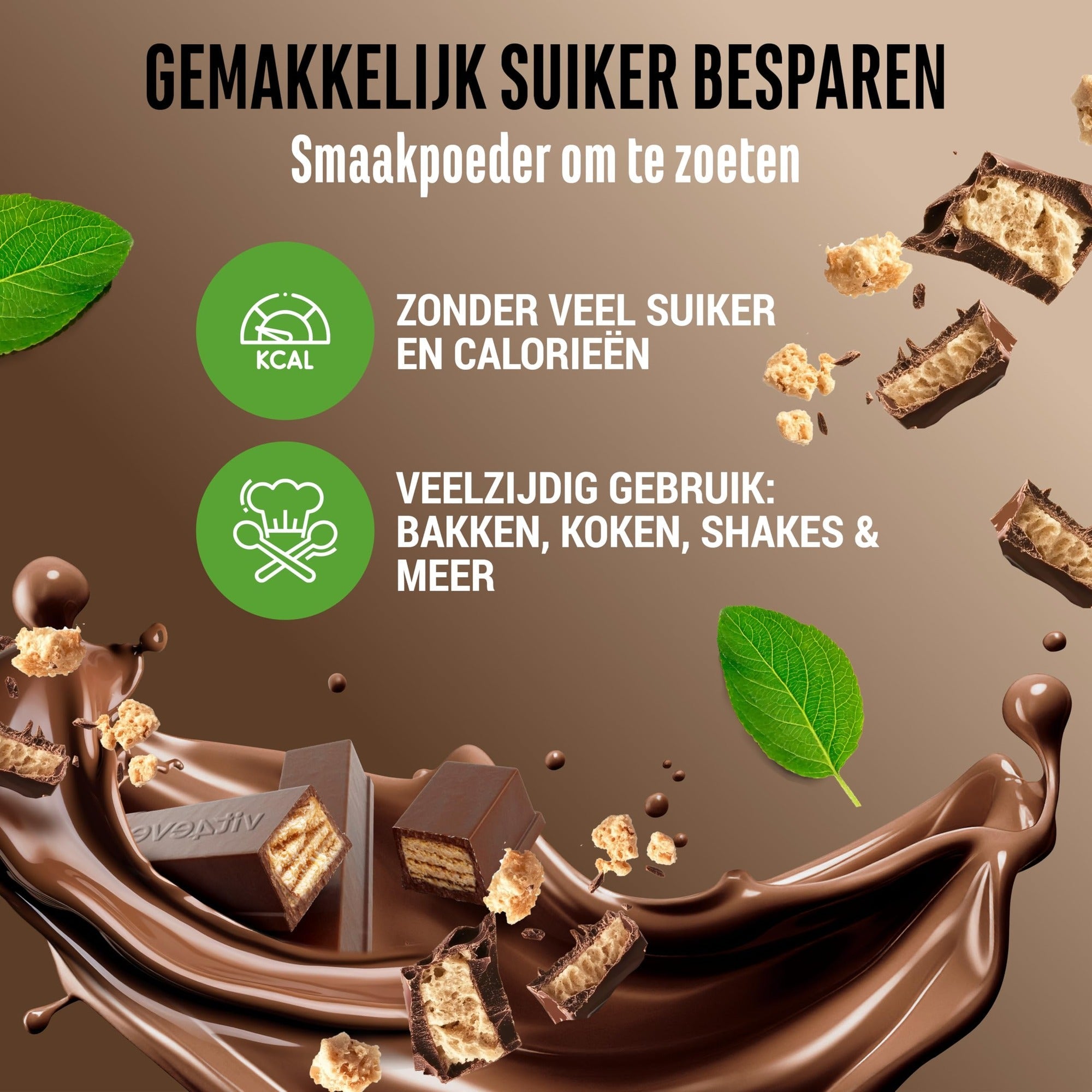 Poudre aromatisante Pause chocolat Vit4ever Flavor Craft pour sucrer aliments et boissons