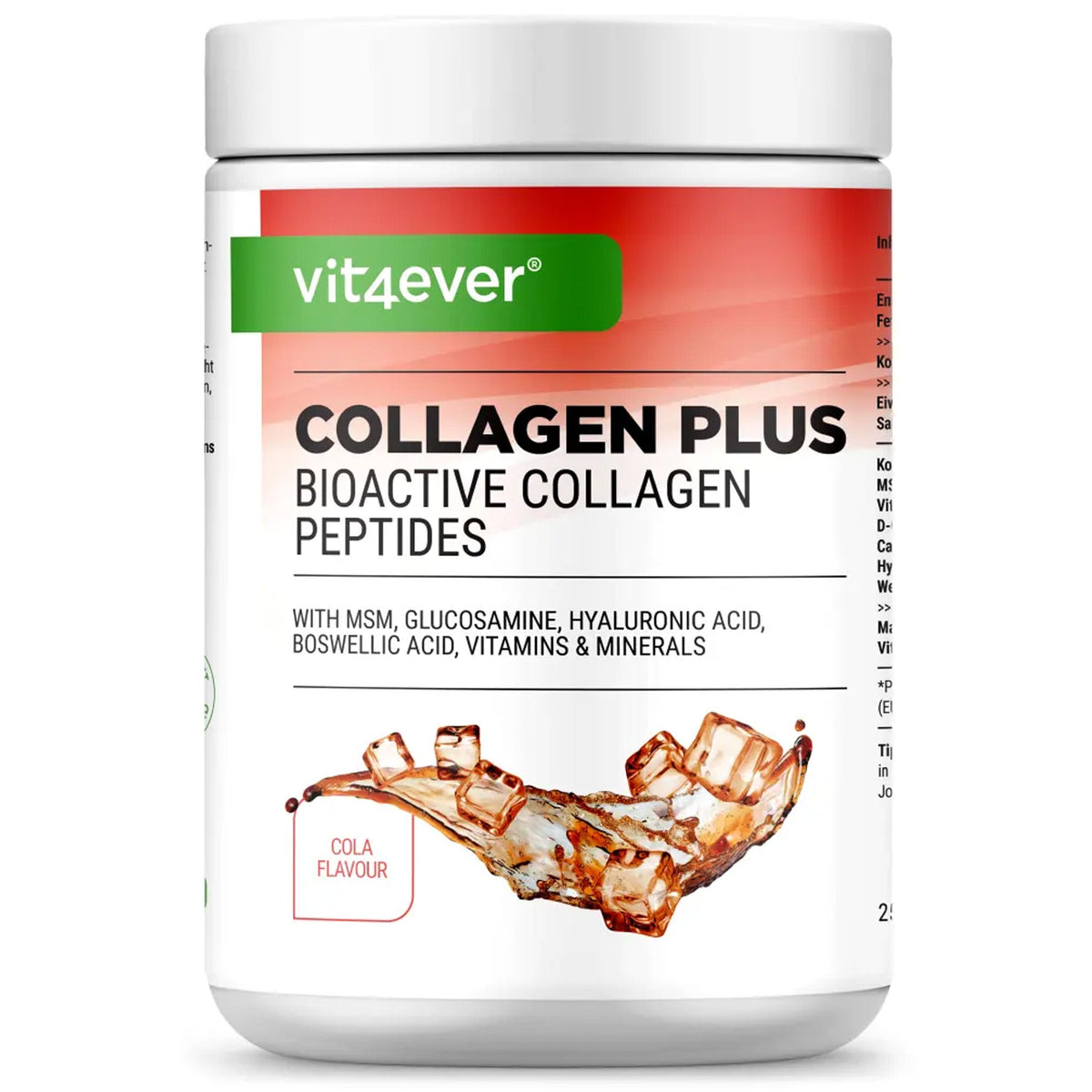 Vit4ever Collagène Plus Cola 500 g - complément alimentaire | acheter en France