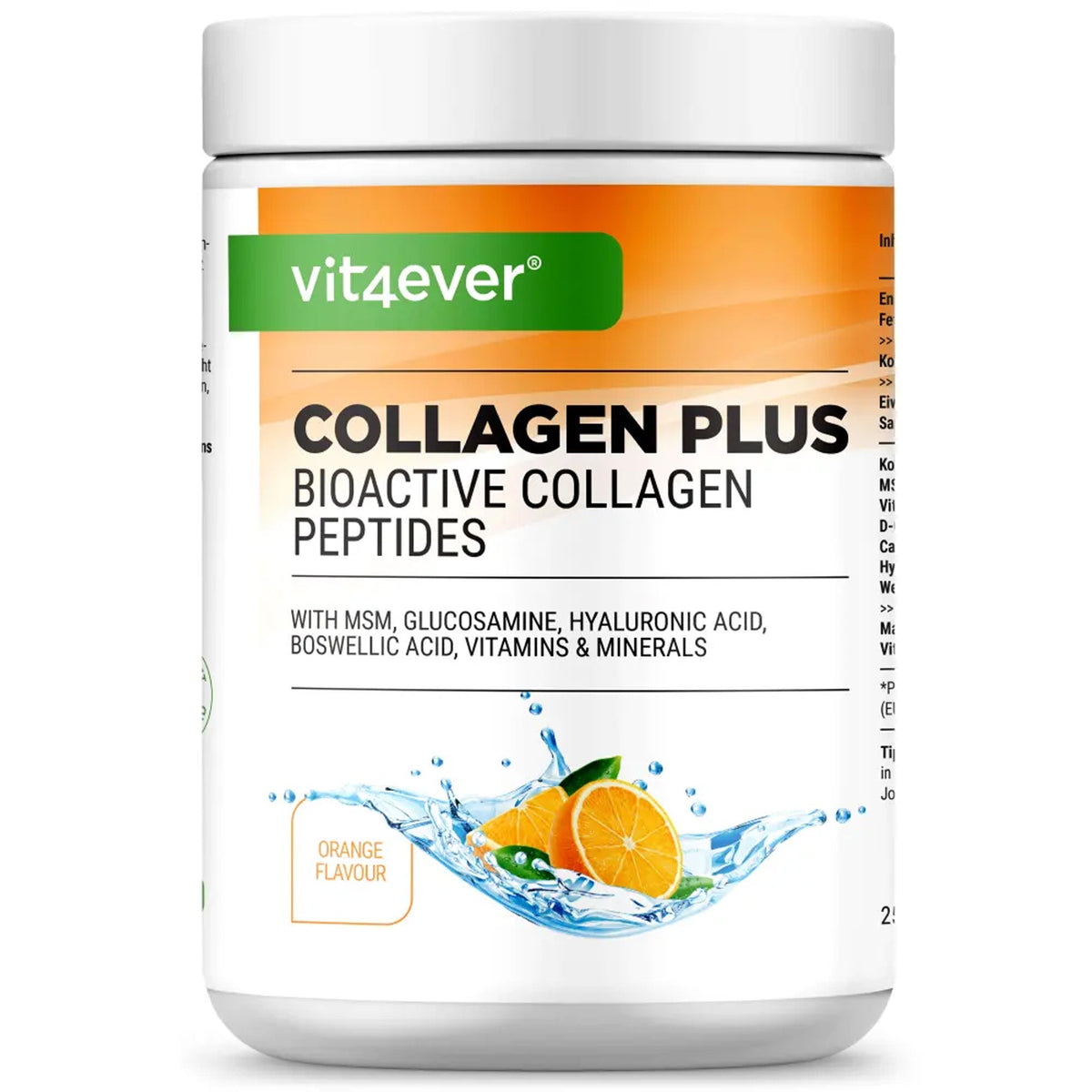 Vit4ever Collagène Plus Orange 500 g - complément alimentaire | acheter en France