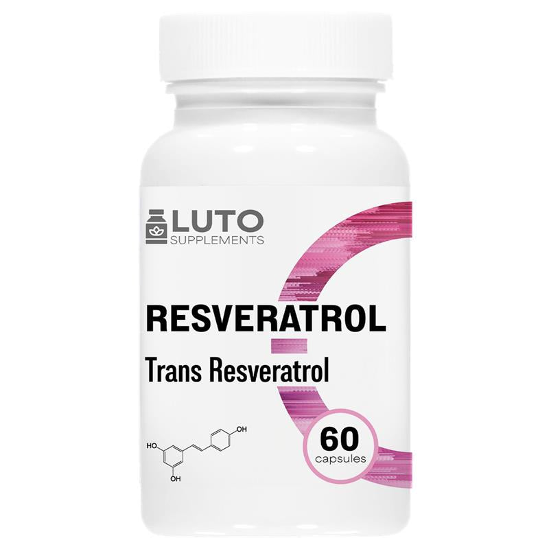 LUTO Supplements Resvératrol 250mg 98% trans-resvératrol 60 gélules végétales