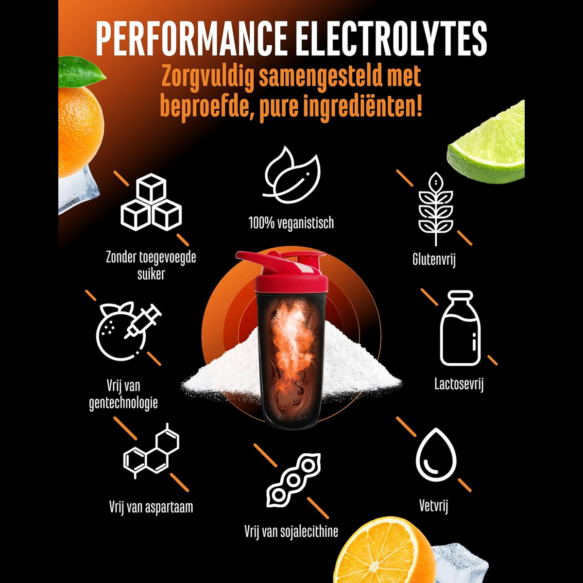 Performance Electrolytes vegan sans gluten sans lactose et sans sucre