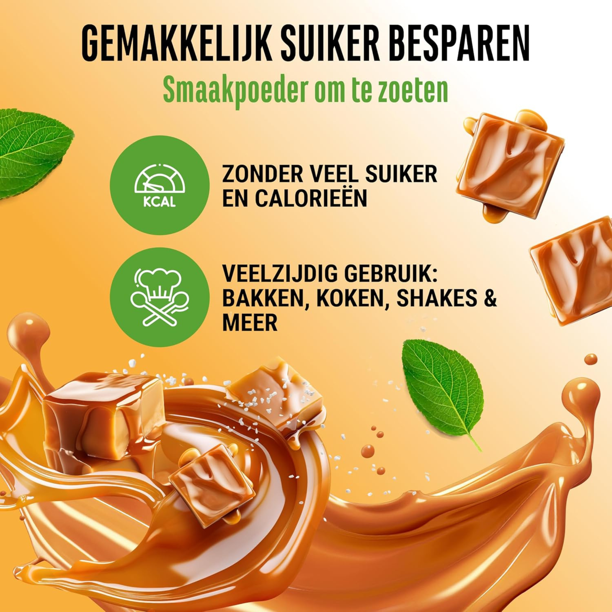 Poudre aromatisante Caramel salé Vit4ever Flavor Craft pour sucrer aliments et boissons