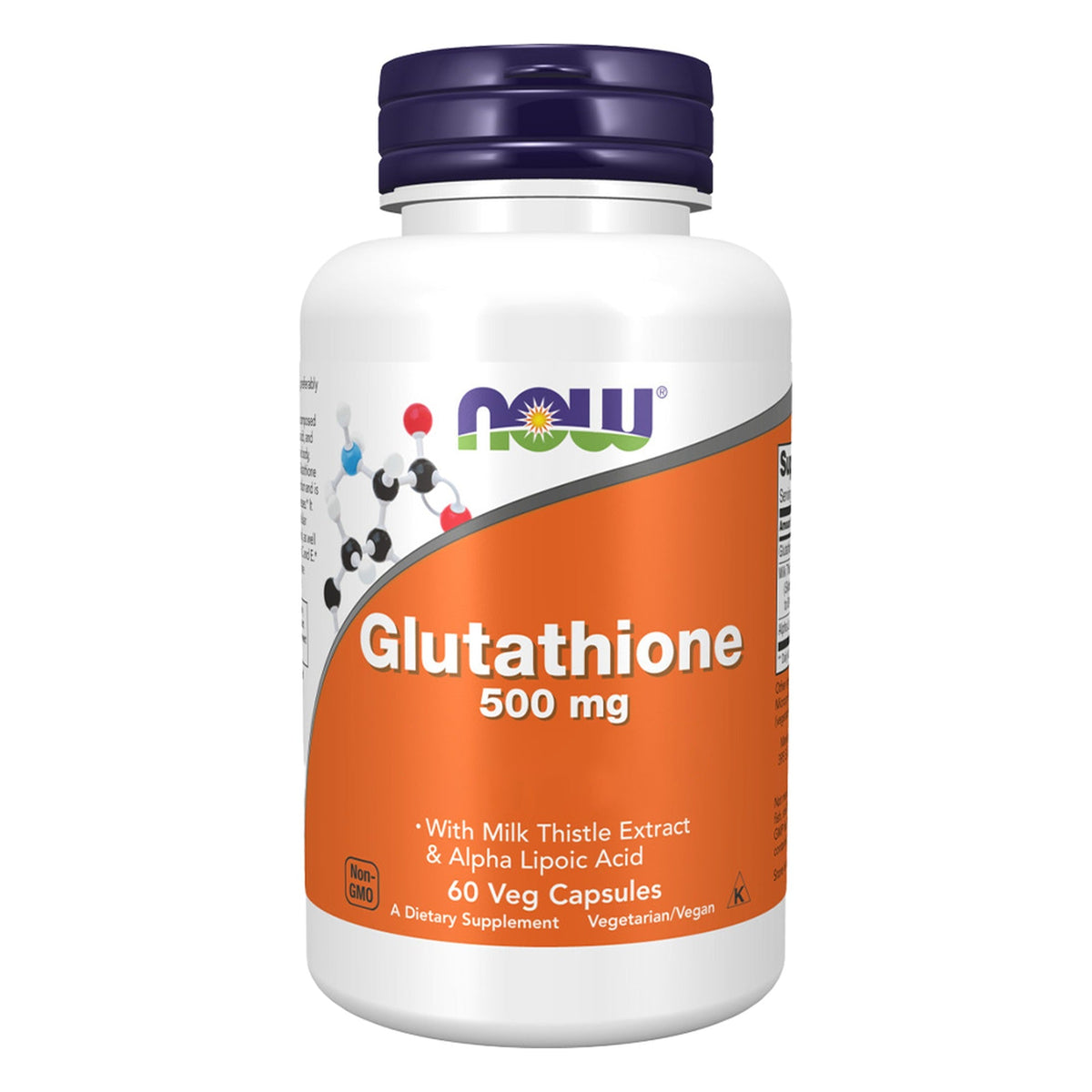 Glutathion avec Chardon-Marie & Acide Alpha-Lipoïque 500 mg | 60 Gélules | NOW Foods