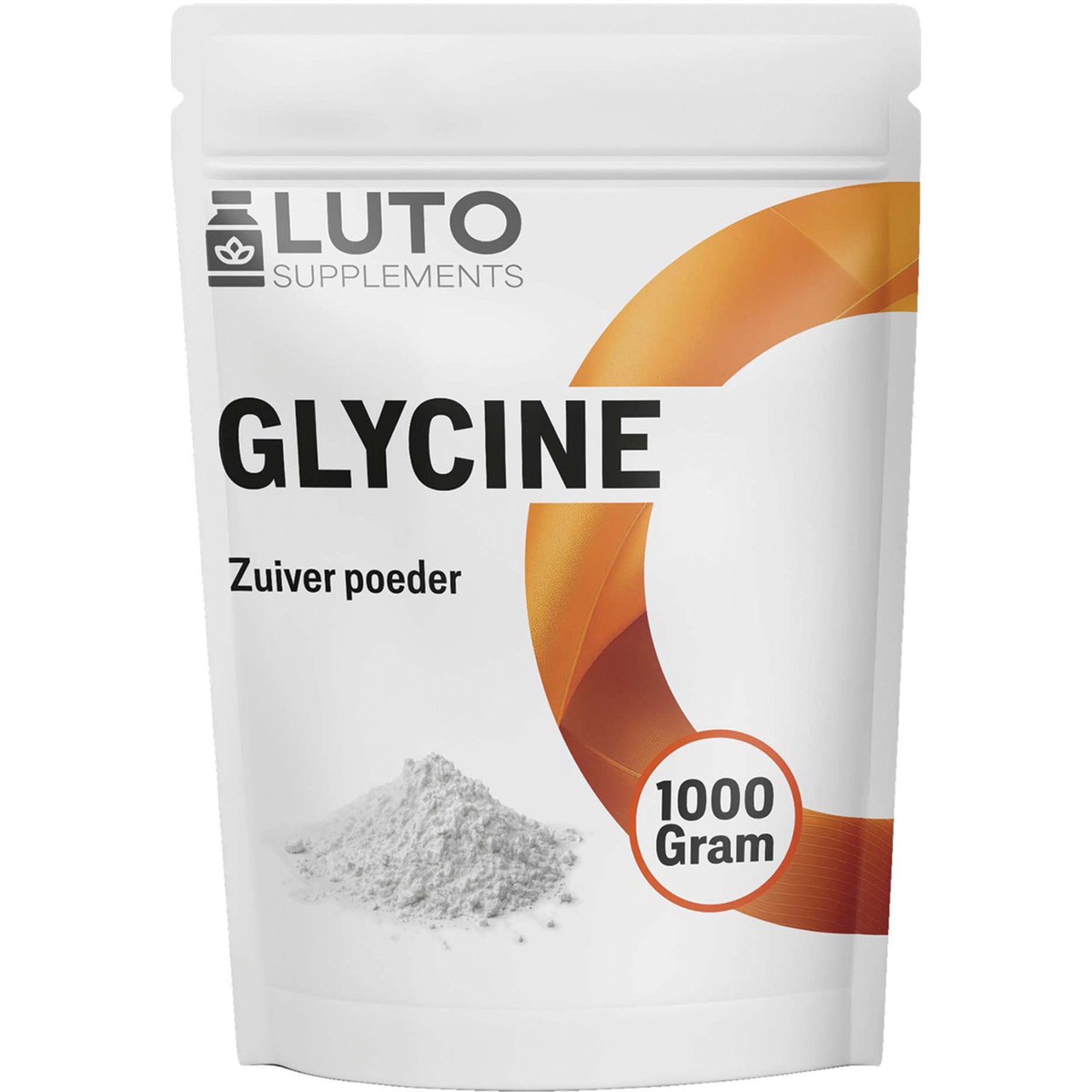 Poudre de glycine 1000 grammes de LUTO Supplements, sachet de poudre d'acide aminé glycine 100% pure sans ajouts