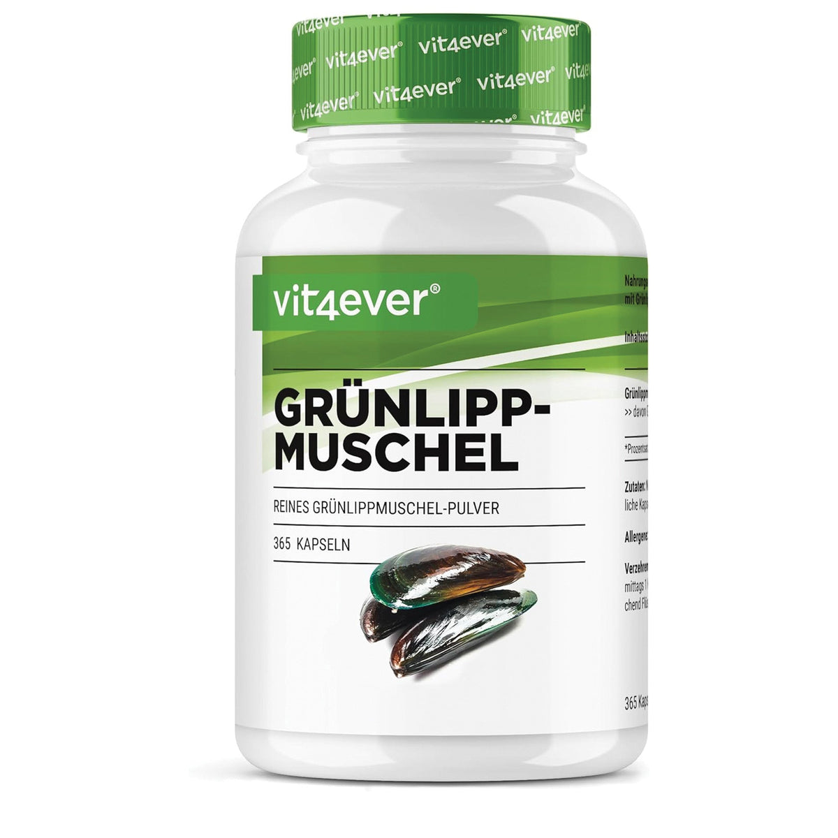 Vit4ever Moule à Lèvres Vertes 600mg 365 gélules - complément alimentaire | acheter en France