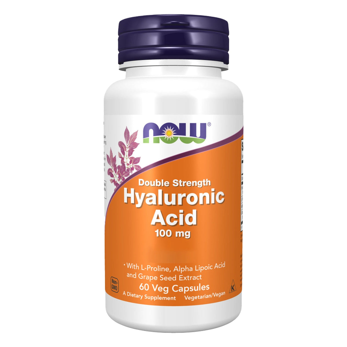 Acide Hyaluronique 100mg Double Strength | 60 Gélules | NOW Foods