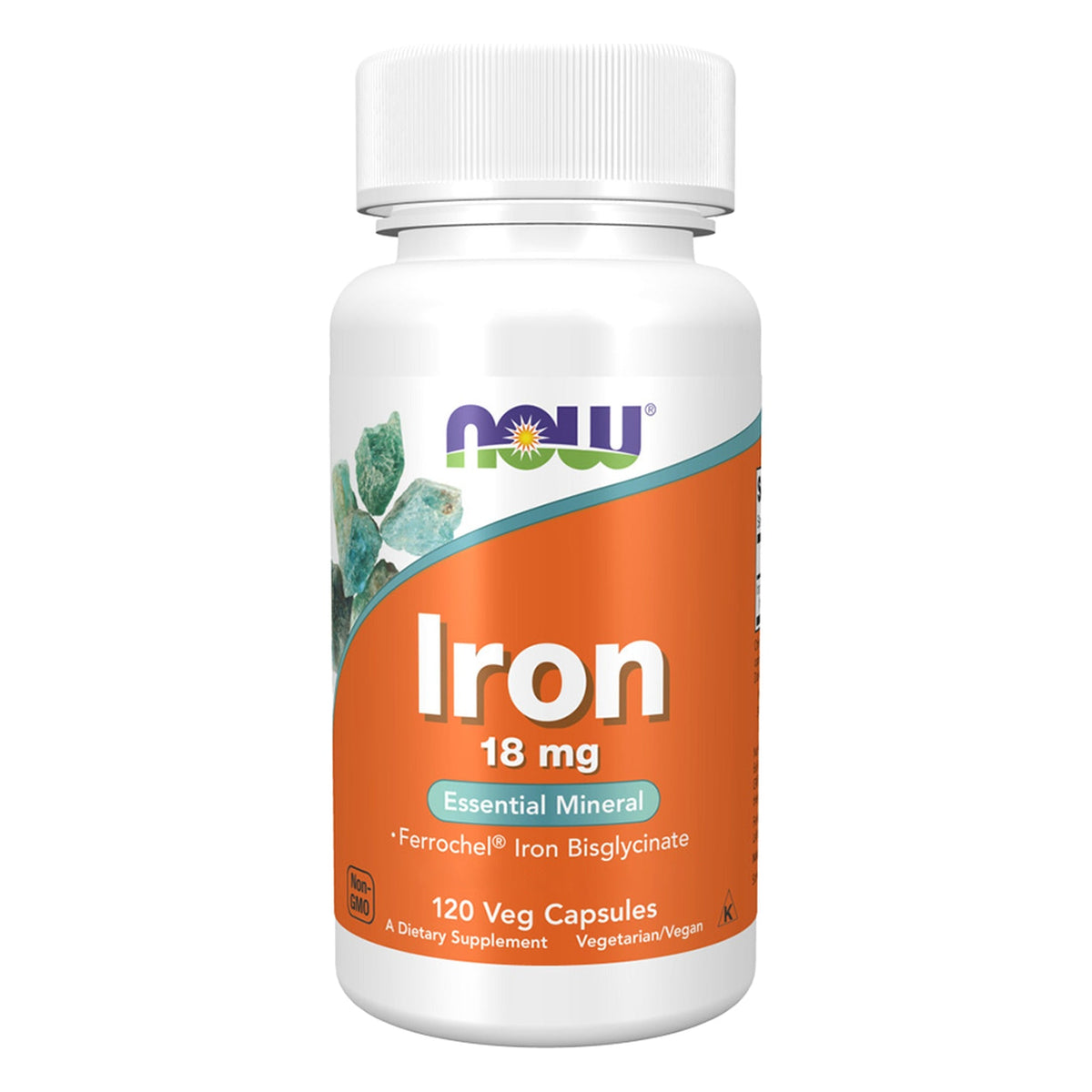 Fer Bisglycinate 18mg | 120 Gélules | NOW Foods