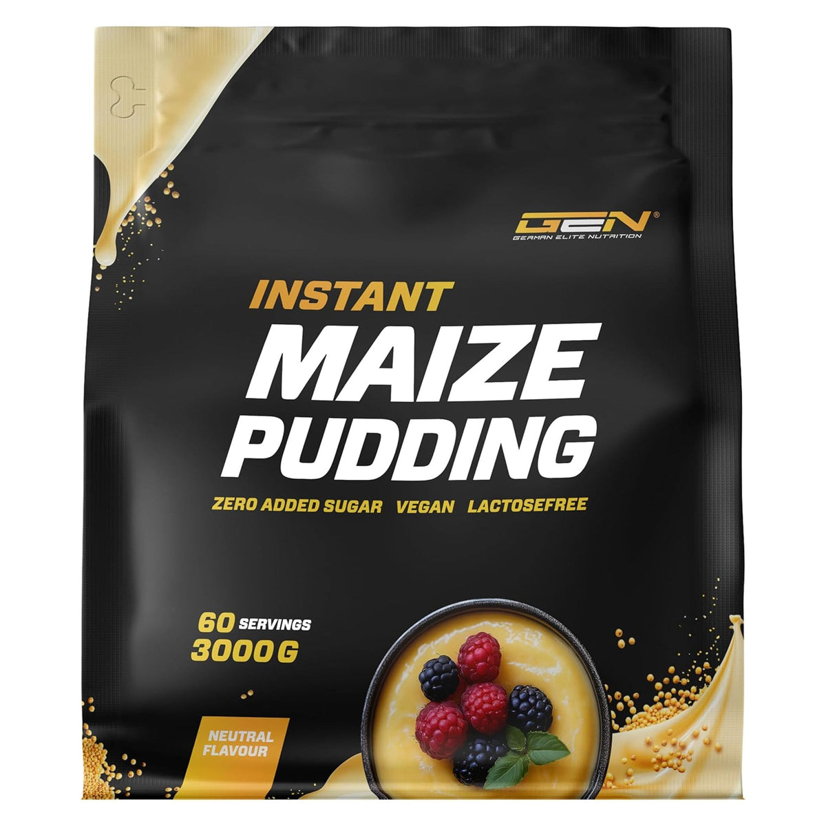 Emballage de pudding de maïs - substitut de repas sans gluten de German Elite Nutrition