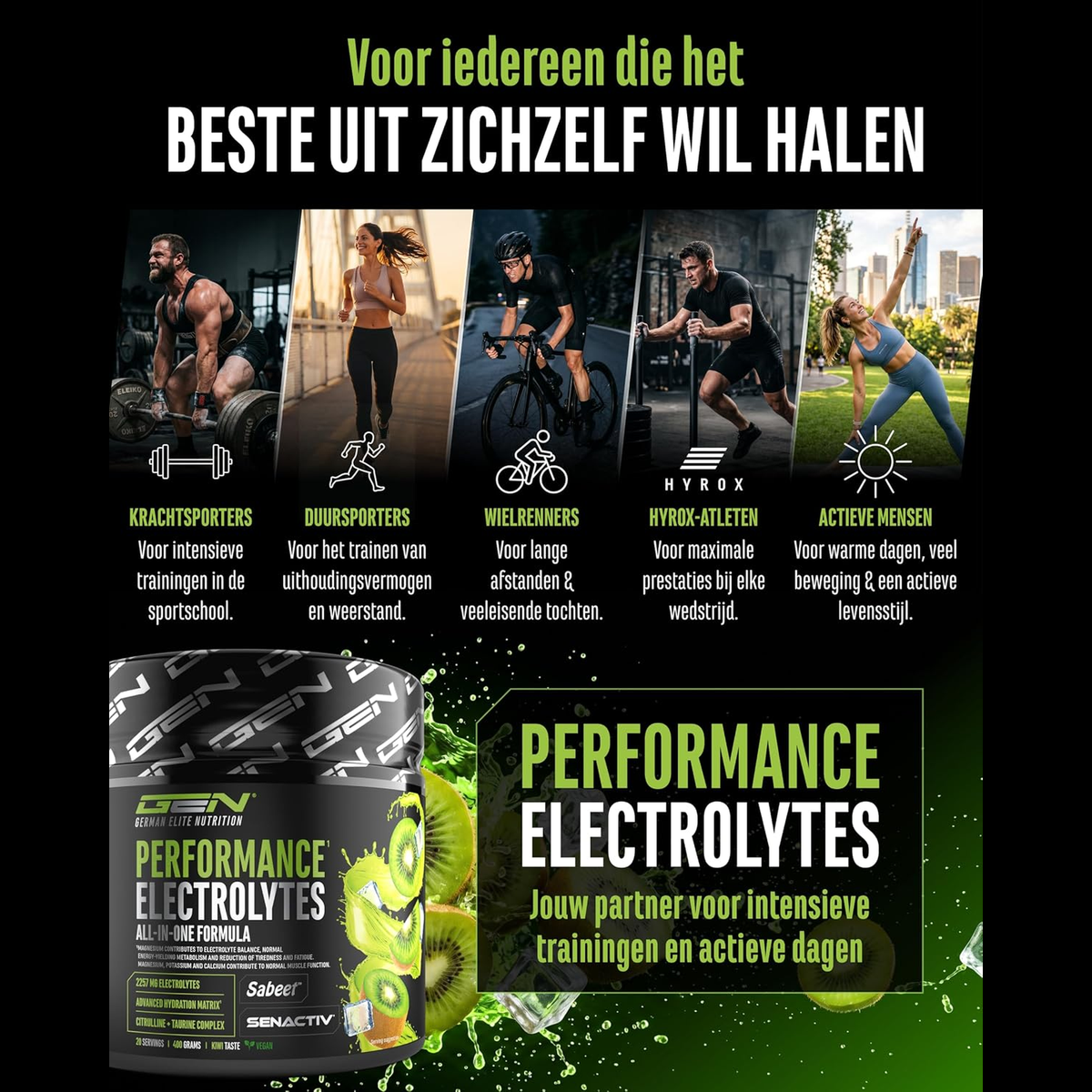 Performance Electrolytes pour sportifs de force sportifs d'endurance cyclistes et athlètes hyrox