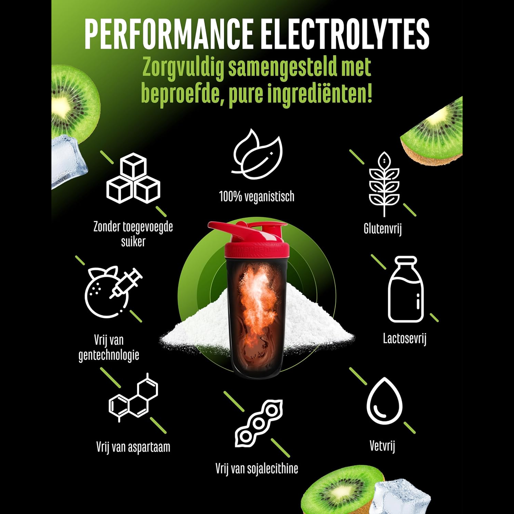 Performance Electrolytes vegan sans gluten sans lactose et sans sucre