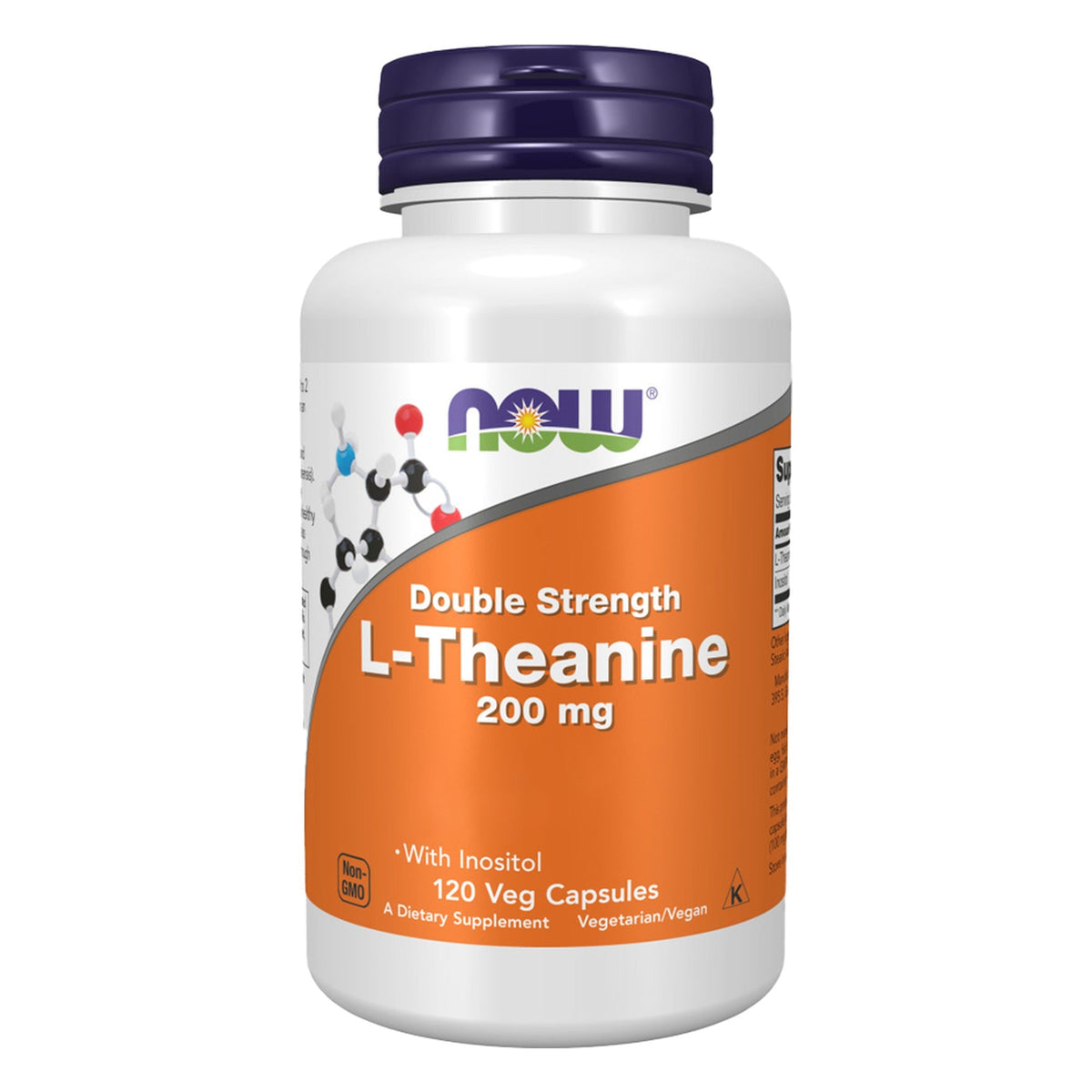 L-Théanine 200mg Double Strength | 120 Gélules | NOW Foods