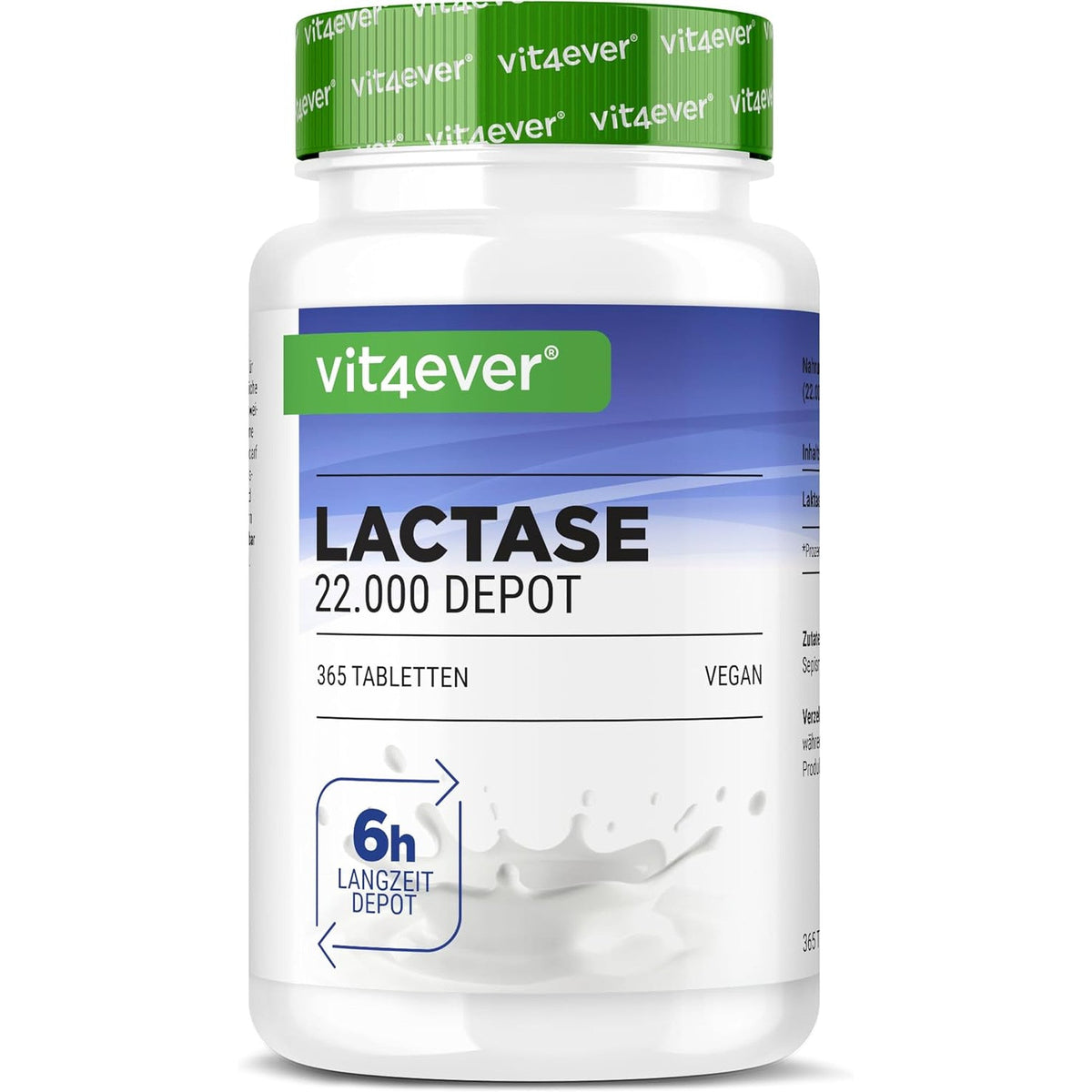 Vit4ever Lactase 22 000 FCC Libération Prolongée 365 comprimés - complément alimentaire | acheter en France #Contenu_365 comprimés